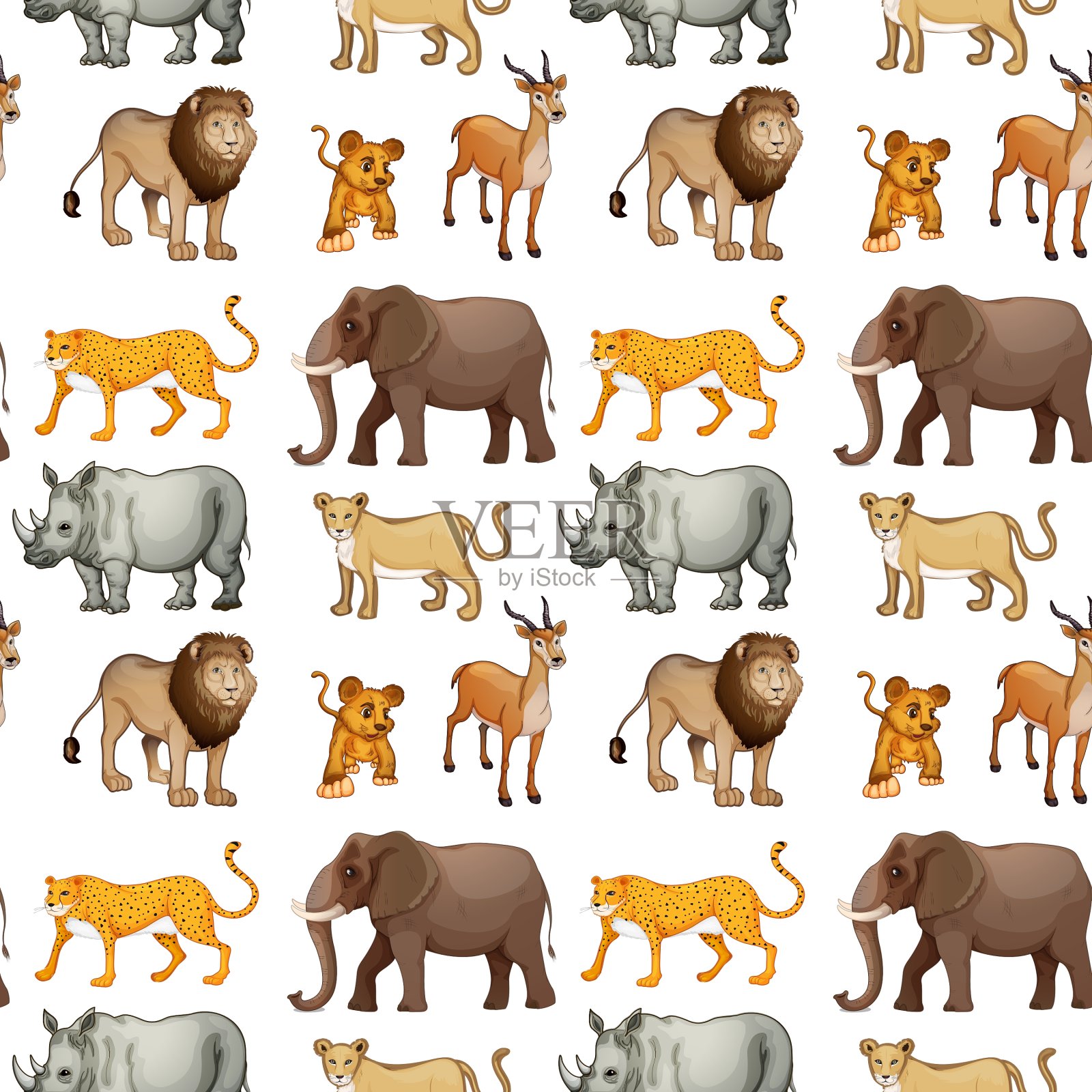 各种各样的动物插画图片素材