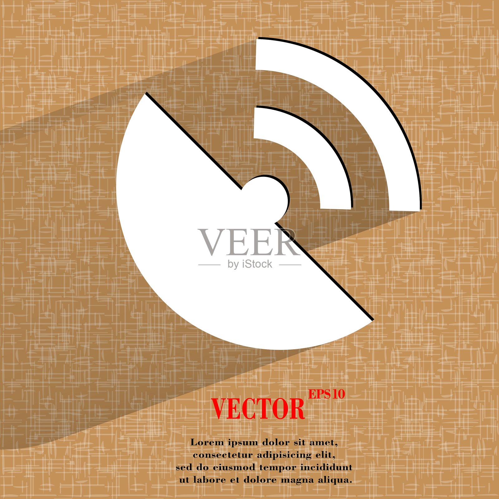 GPSFlat现代网页按钮上的一个平面几何插画图片素材