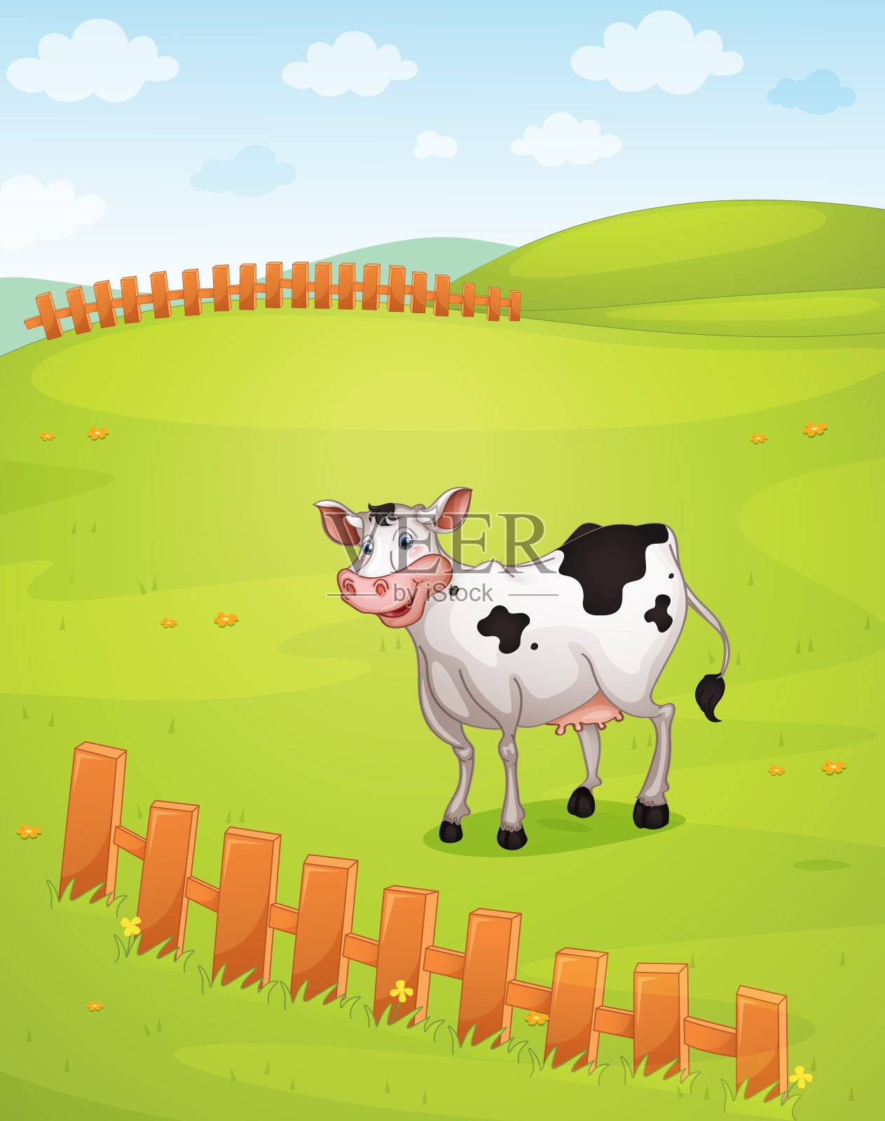 一头牛插画图片素材