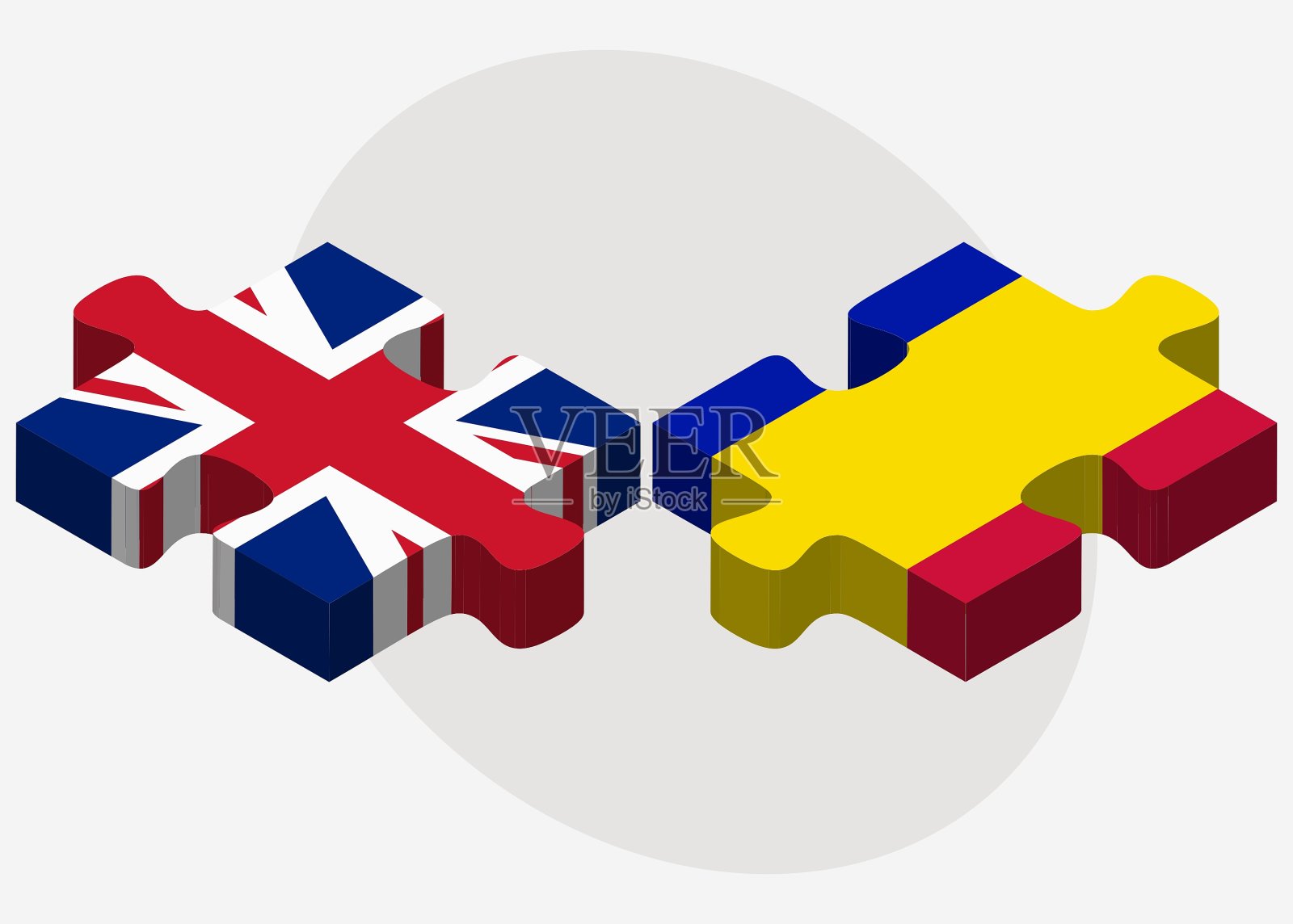 联合王国和安道尔旗帜插画图片素材