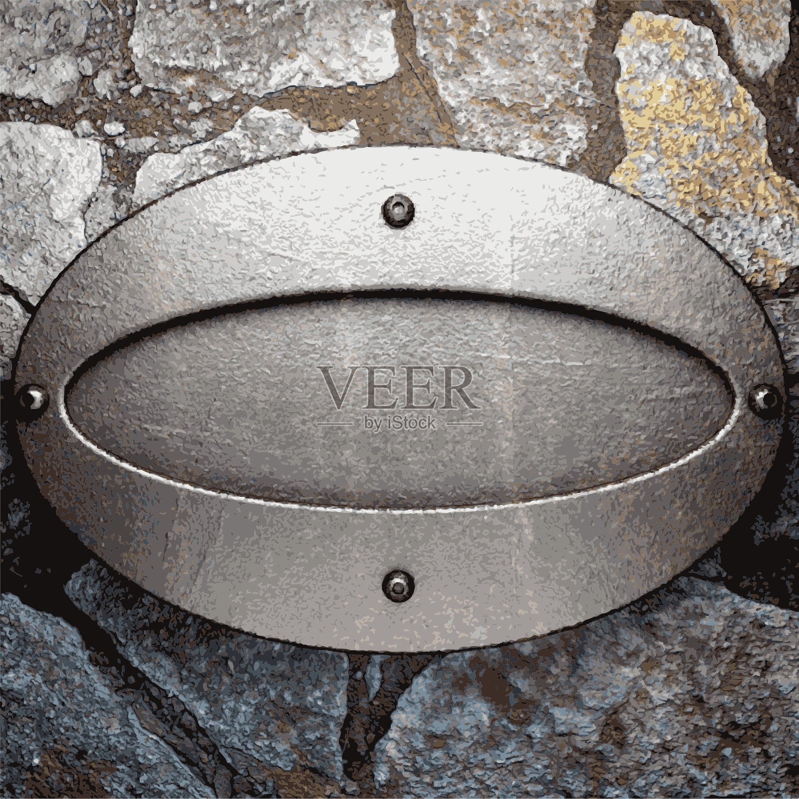 金属和石材背景插画图片素材