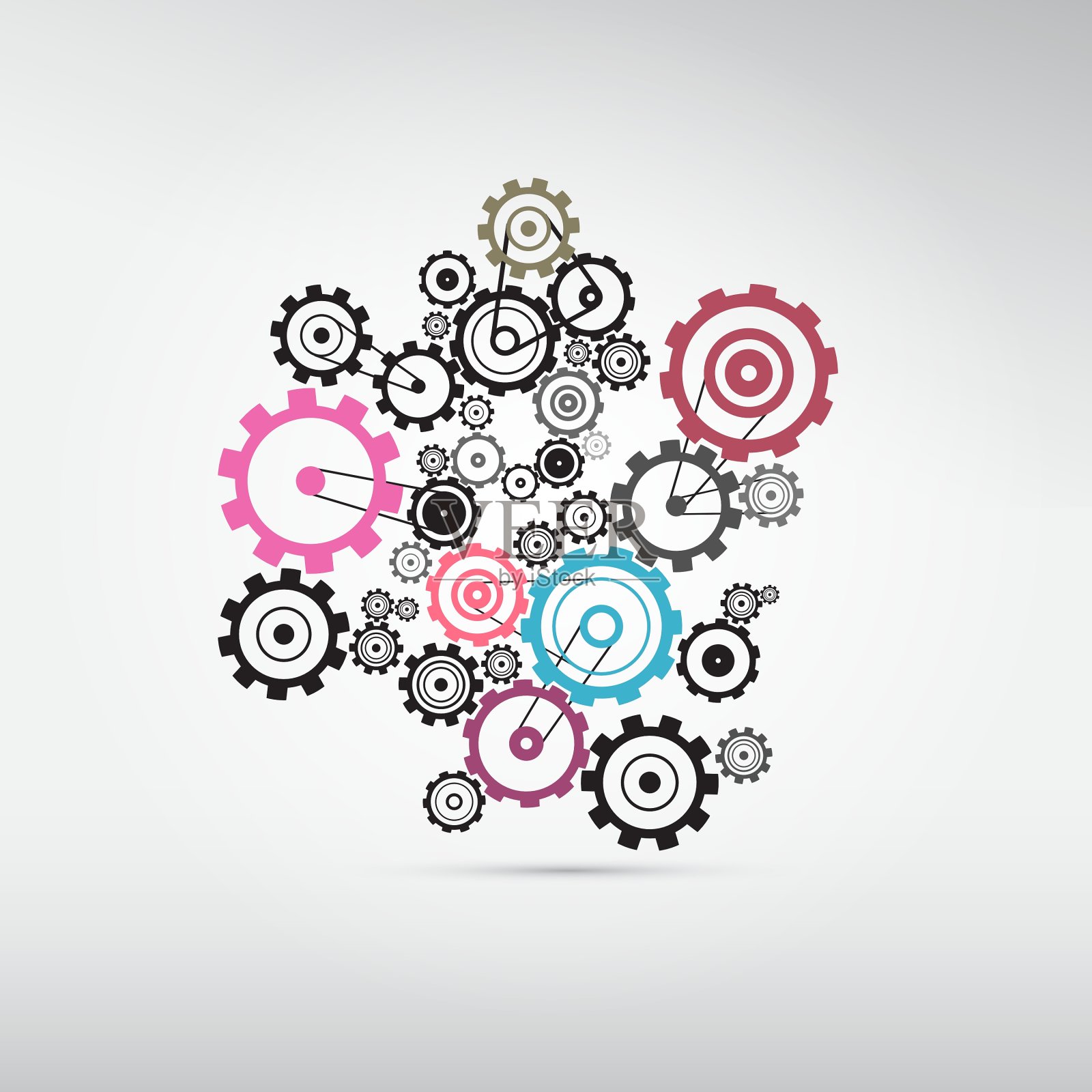 摘要齿轮-齿轮插画图片素材