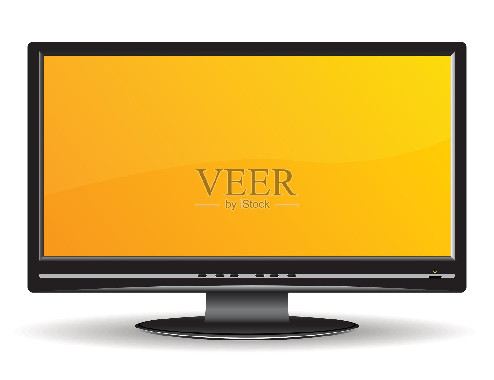 黑色液晶显示器插画图片素材