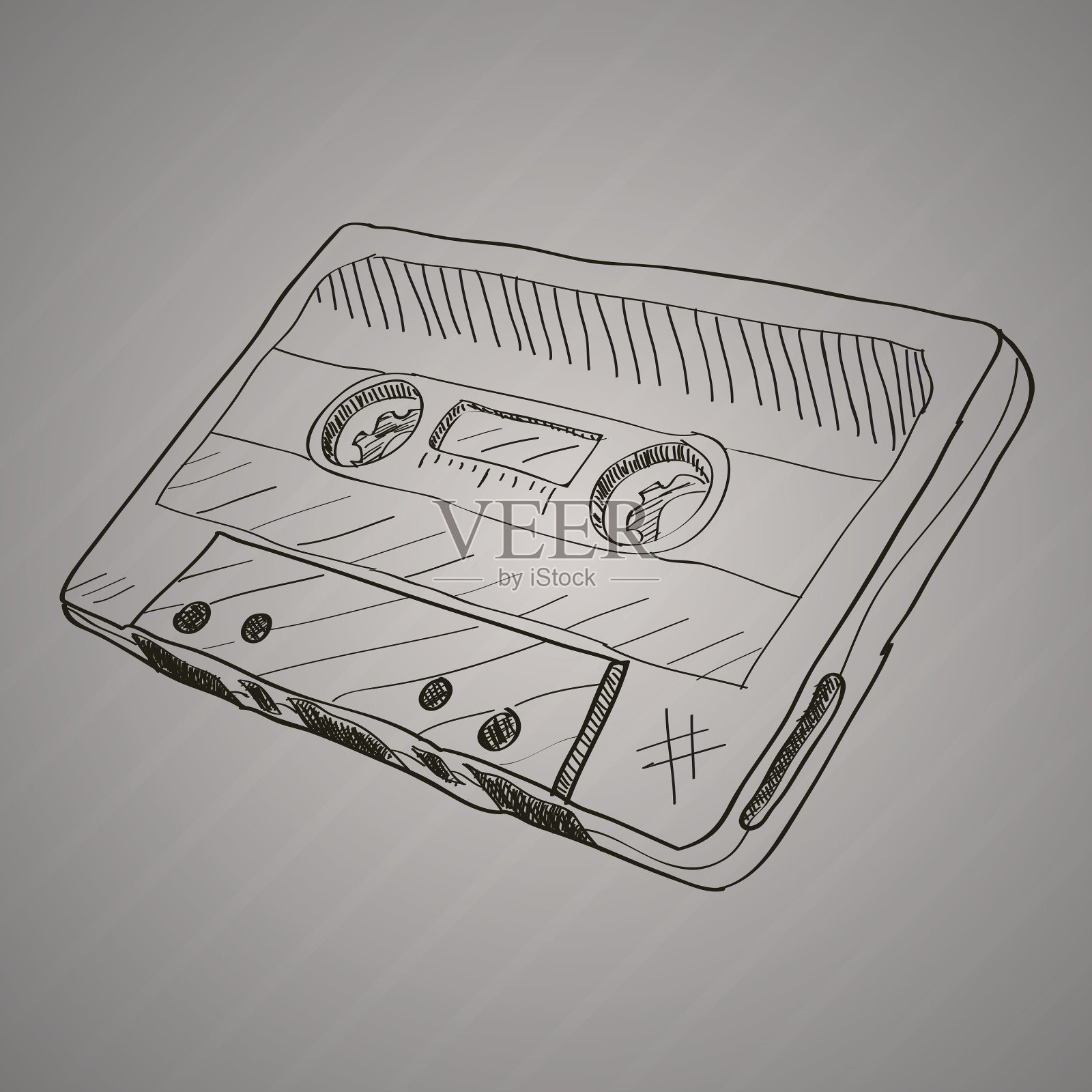 盒式磁带插画图片素材