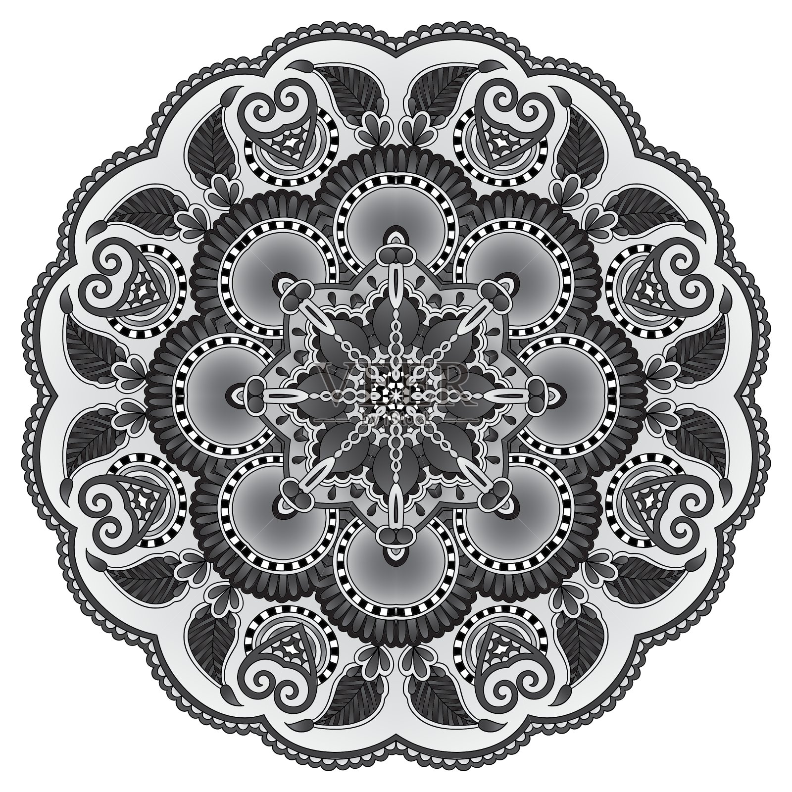 灰色圆形装饰为几何图案设计元素图片