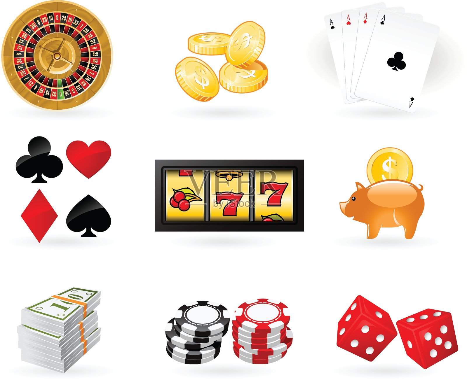 赌博图标设置图标素材