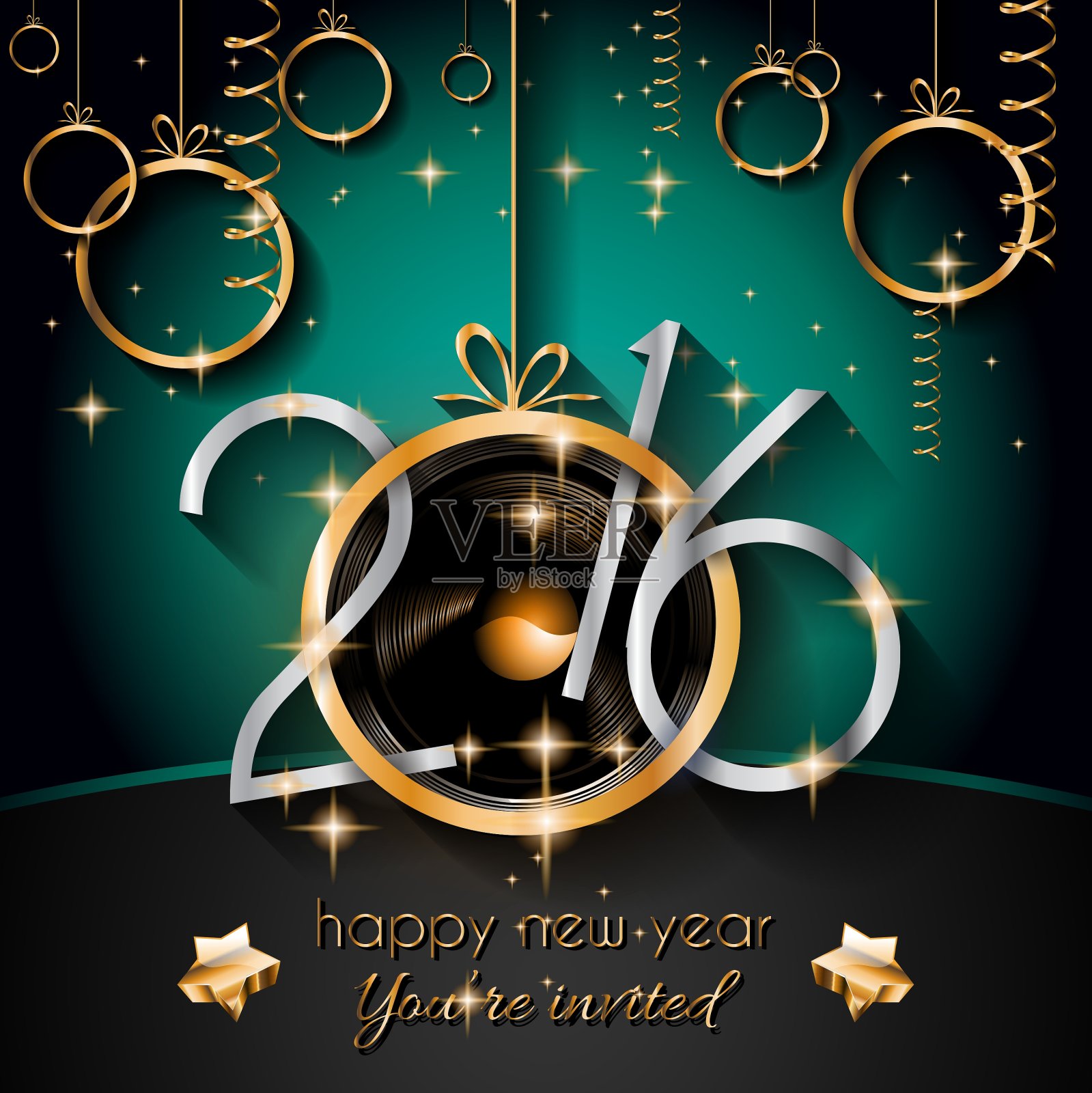 2016新年快乐，圣诞快乐设计模板素材