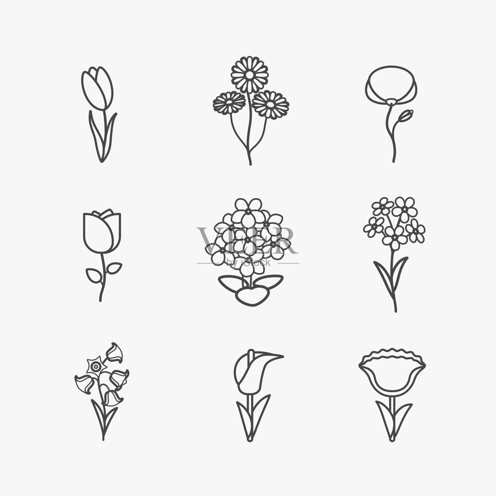 花行图标插画图片素材