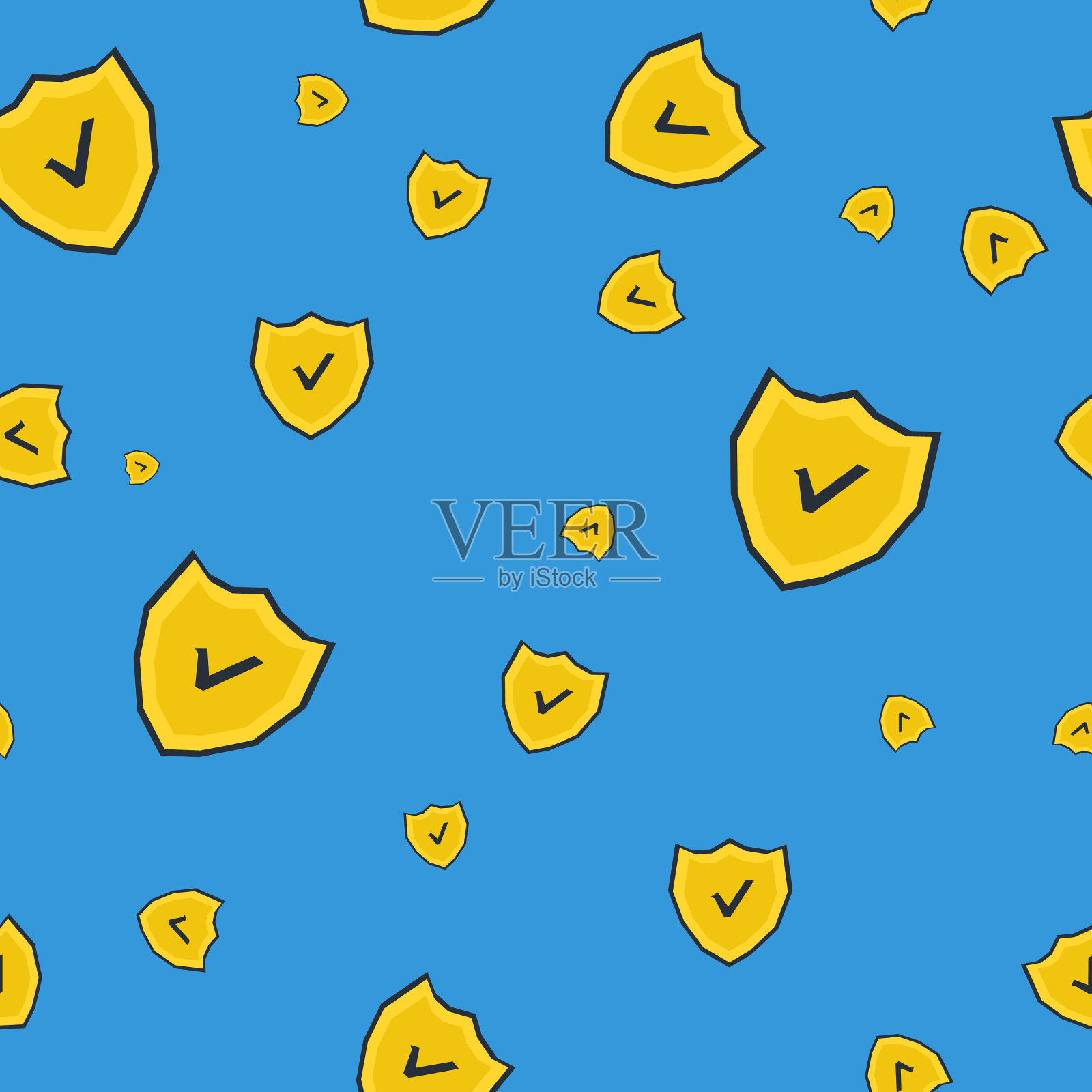 无缝模式-安全屏蔽插画图片素材