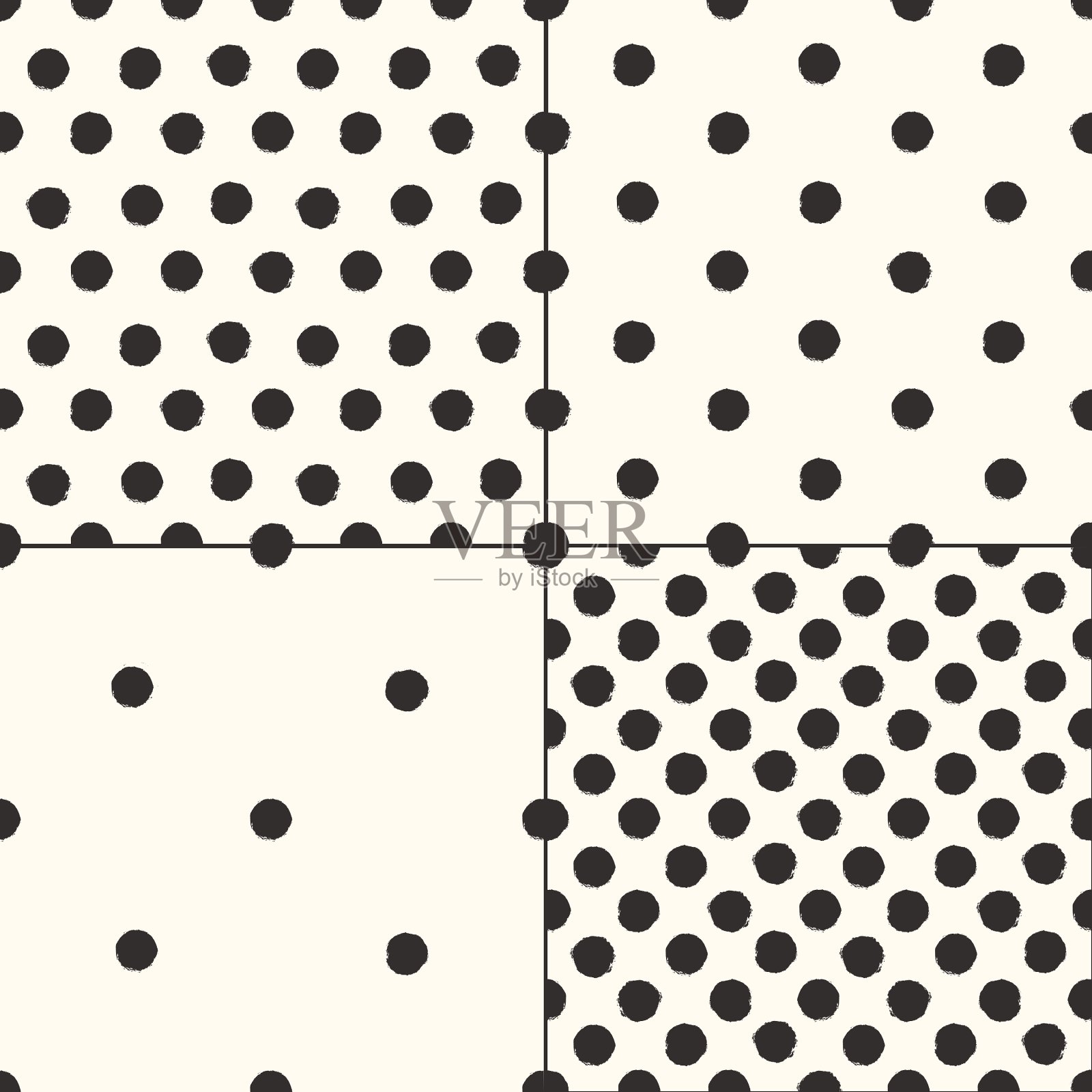 圆点图案无缝设置插画图片素材