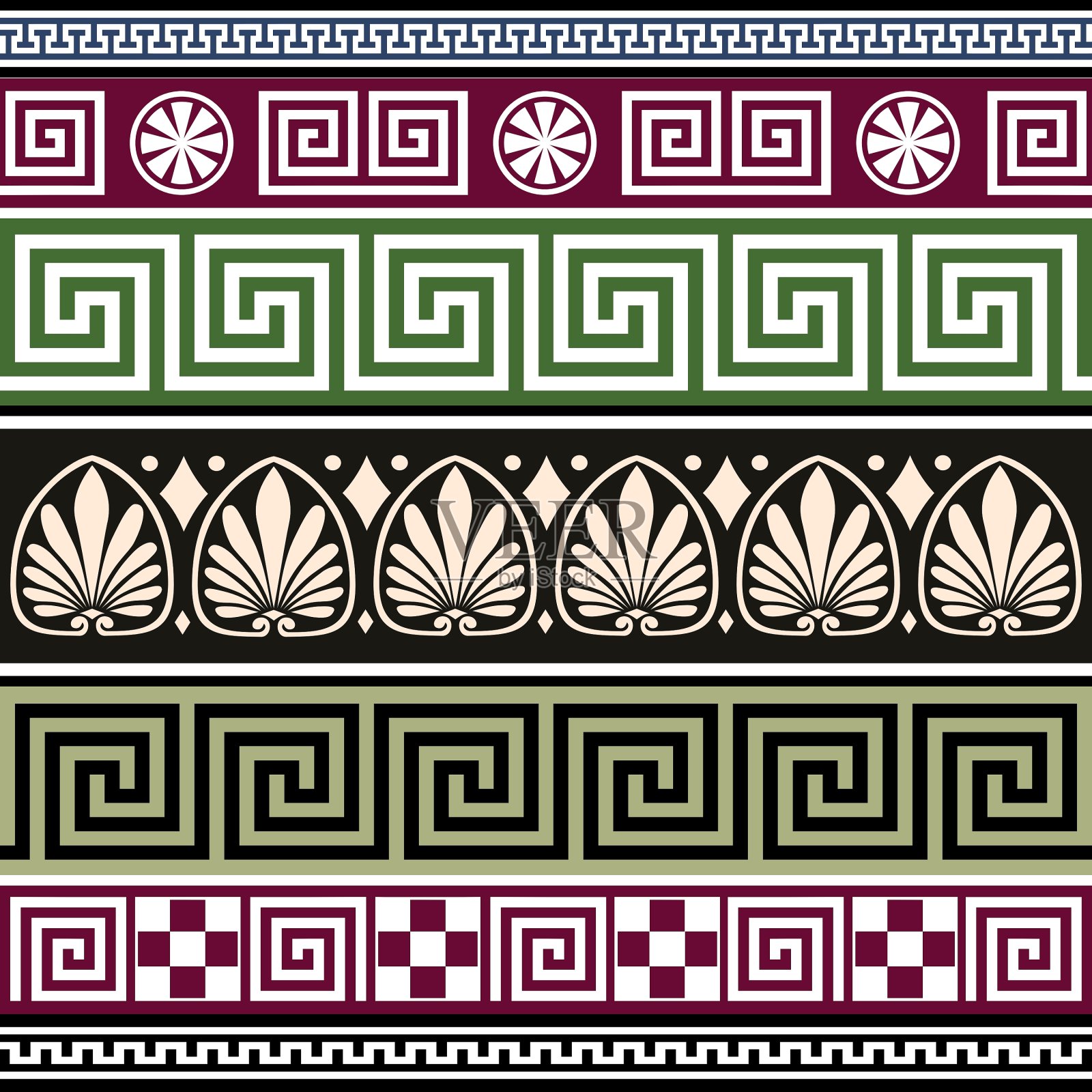 希腊的装饰品插画图片素材