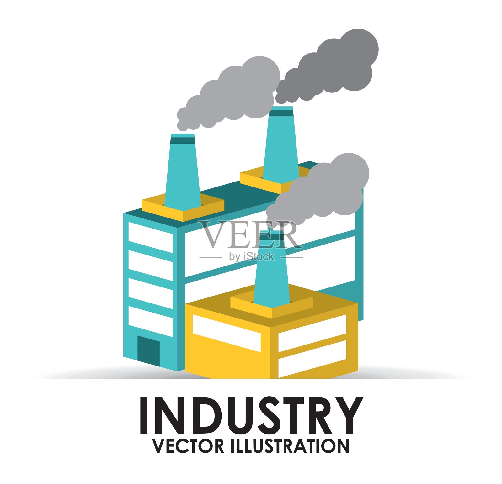 工业建筑插画图片素材