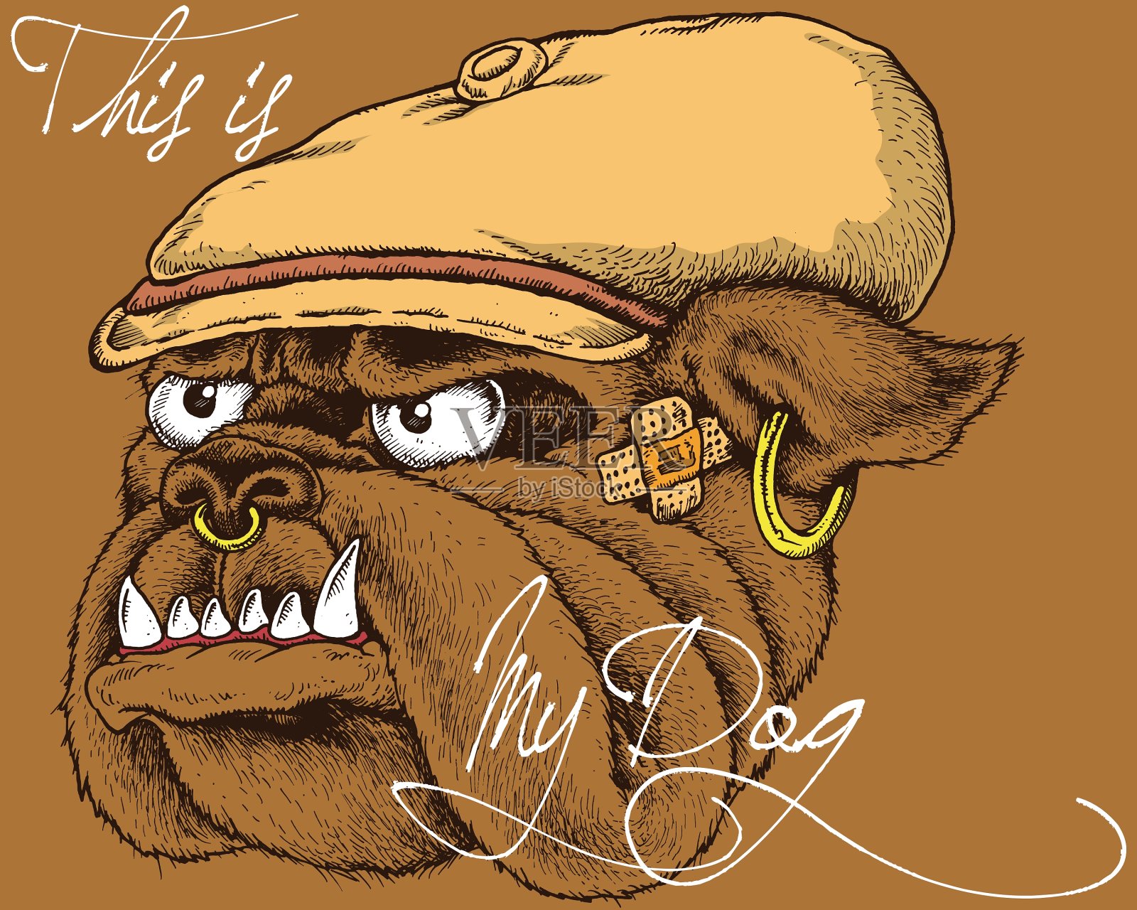 卡通狗插画图片素材