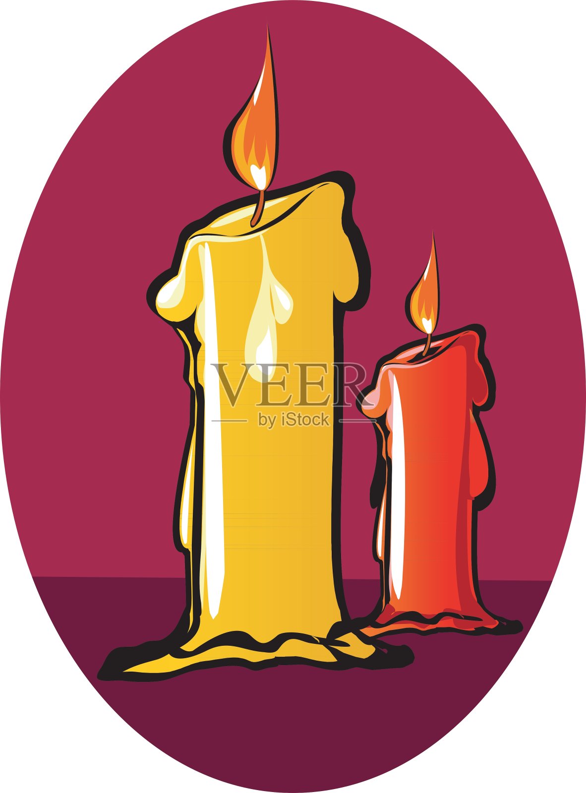 蜡烛插画图片素材