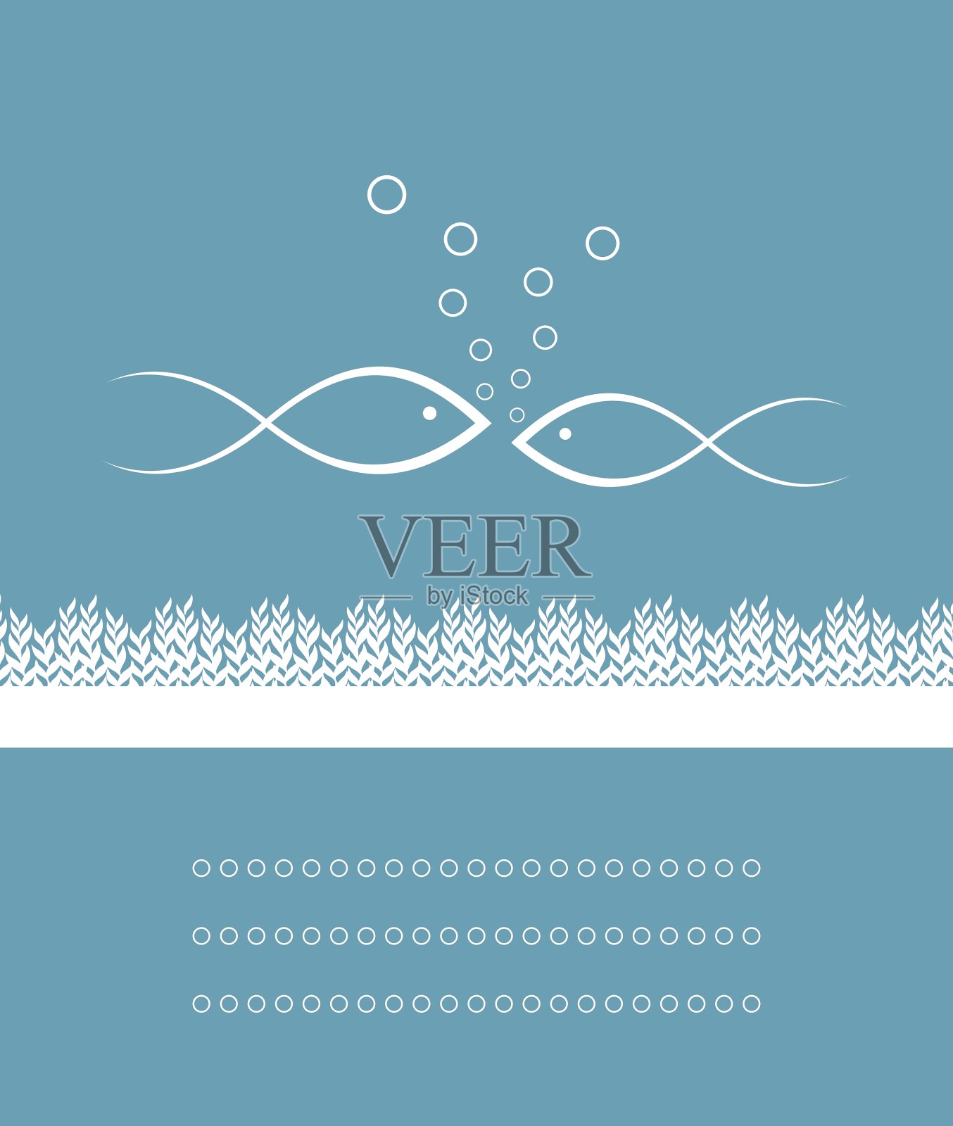 两条鱼插画图片素材