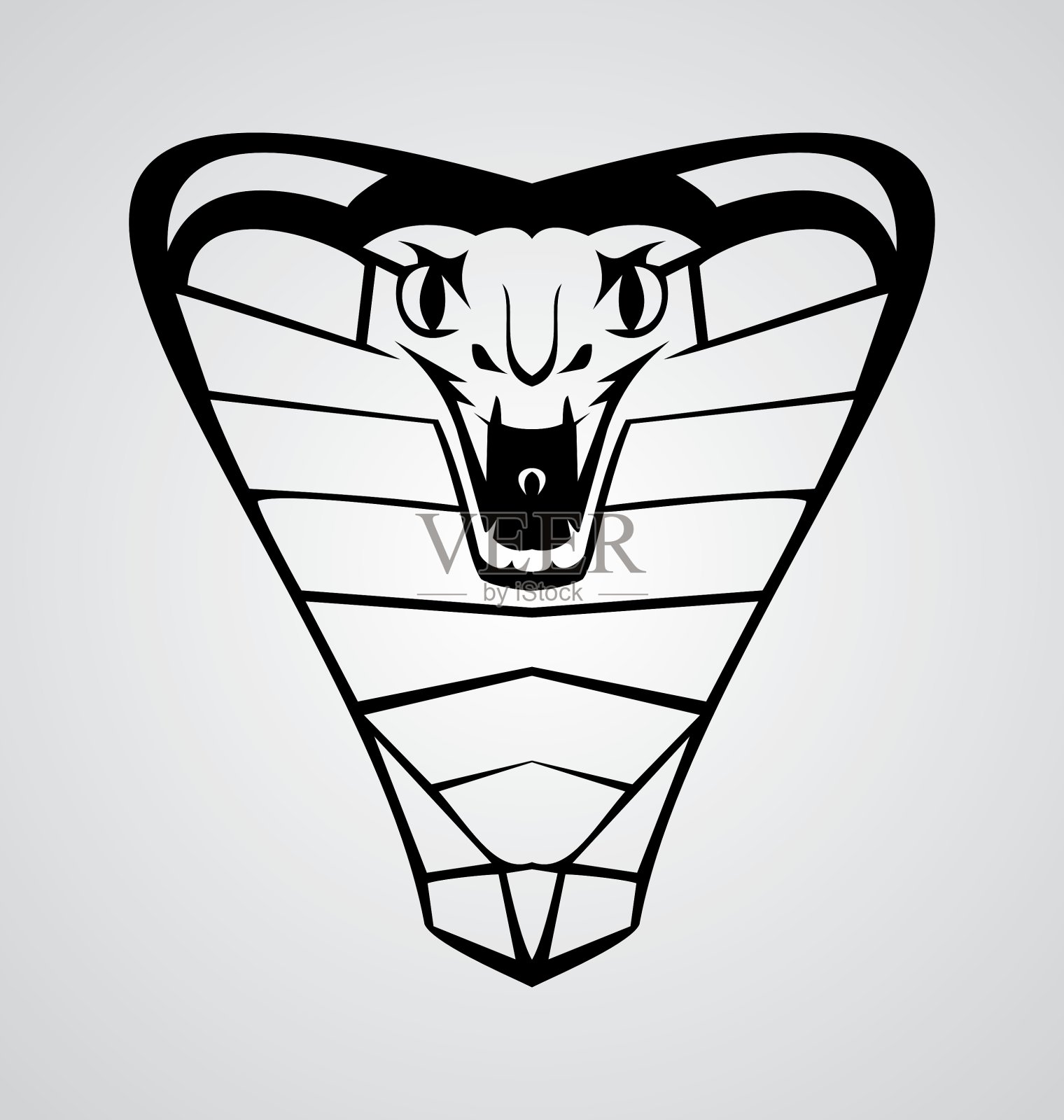 眼镜蛇的头插画图片素材