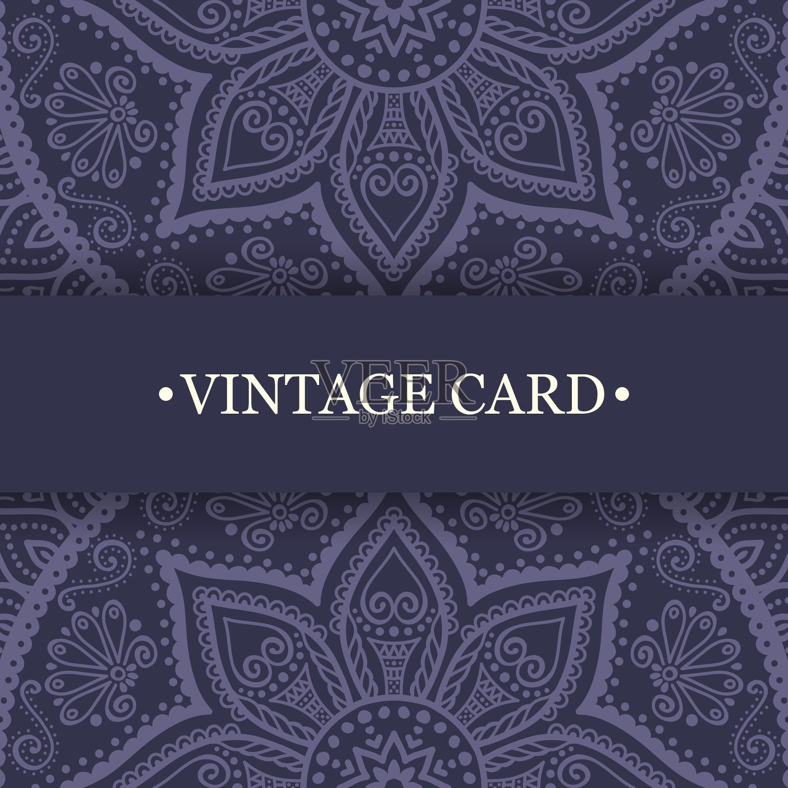 黑色背景上优雅的印度装饰插画图片素材