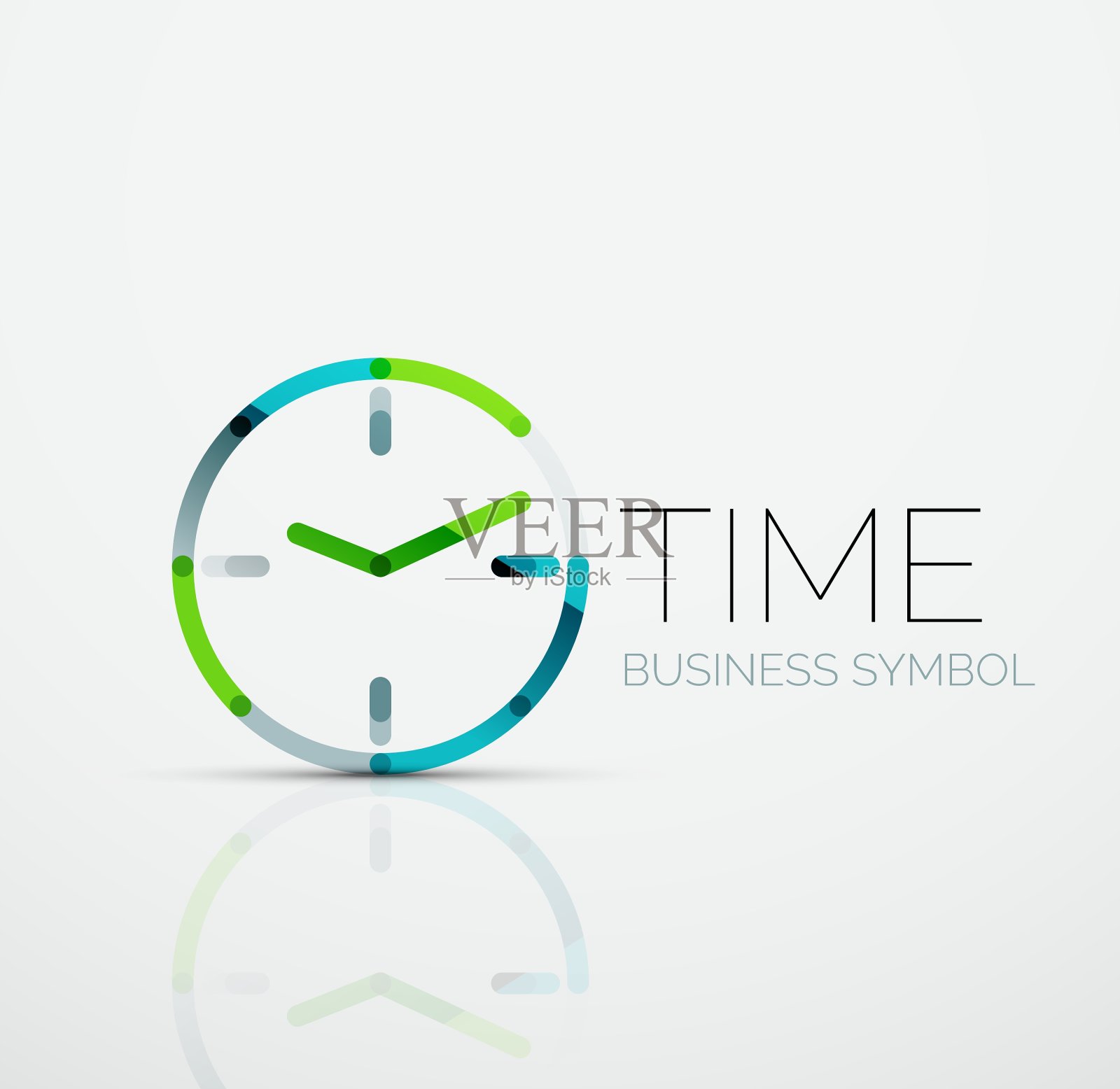 抽象的标志概念时间概念或时钟图标素材