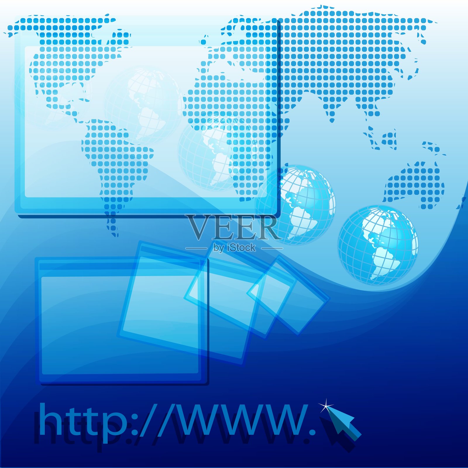 全球技术插画图片素材