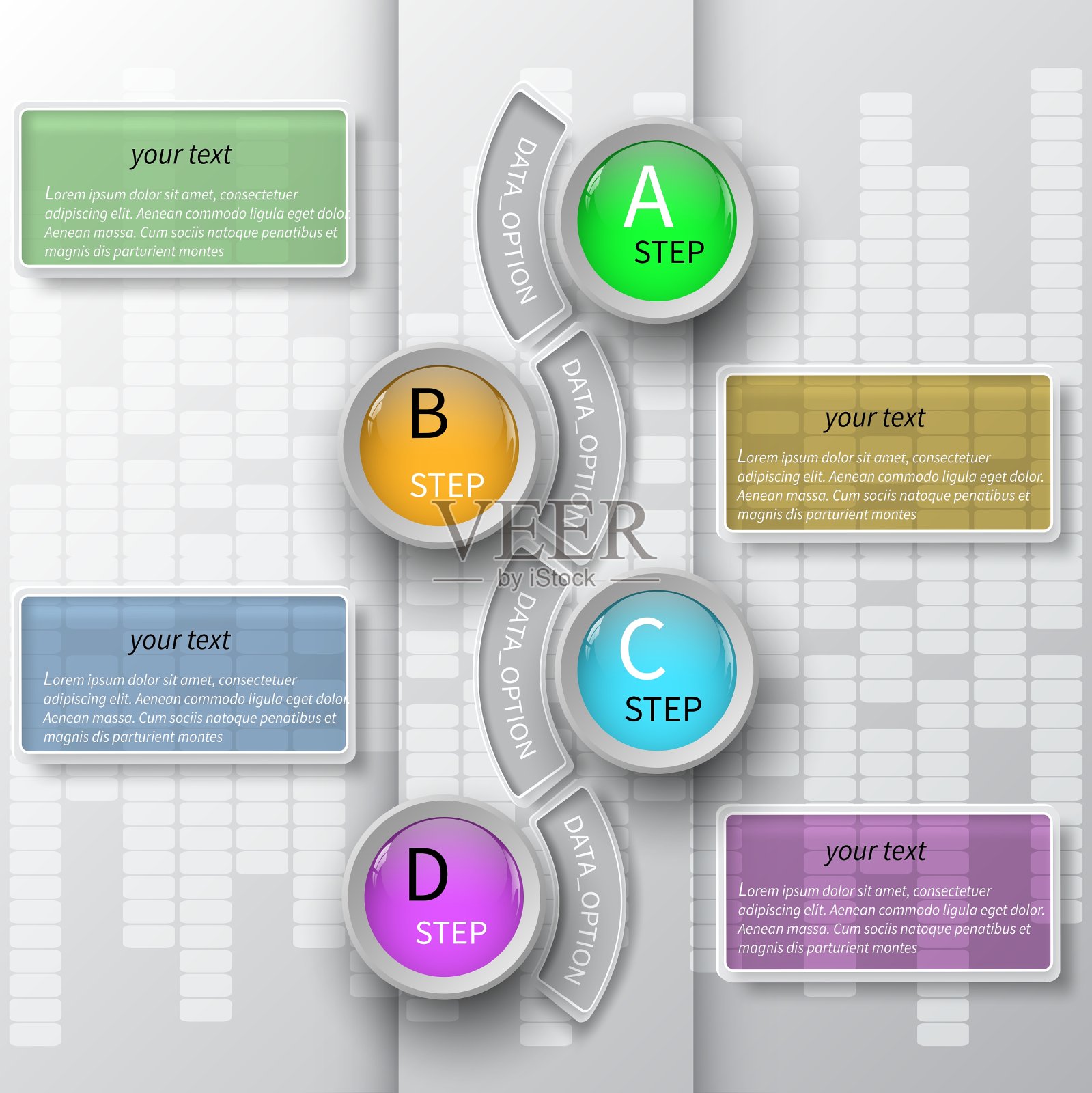 摘要三维纸张信息图插画图片素材