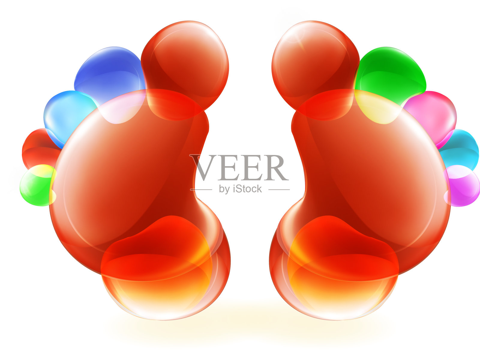 有趣的脚插画图片素材