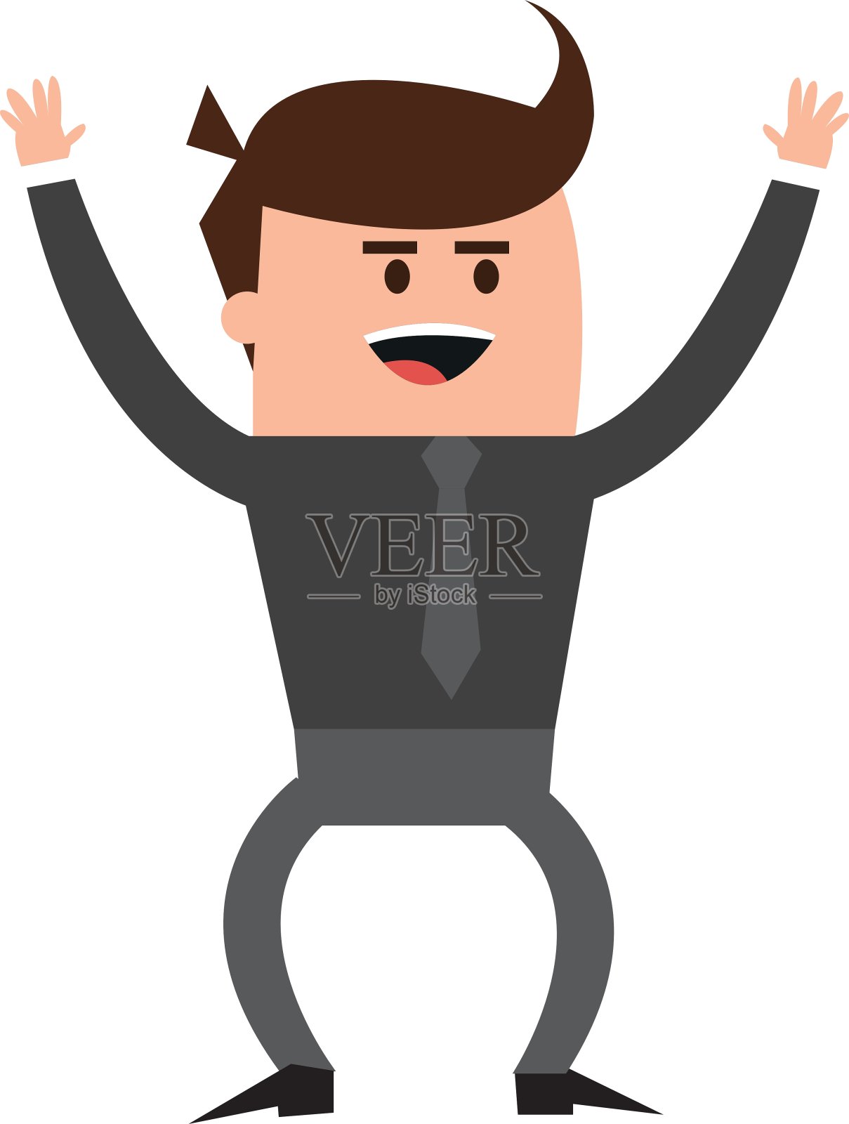 快乐的商人图标插画图片素材