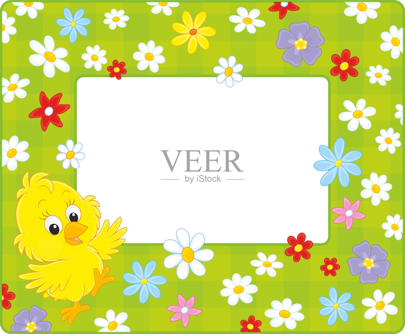 与小鸡接壤插画图片素材