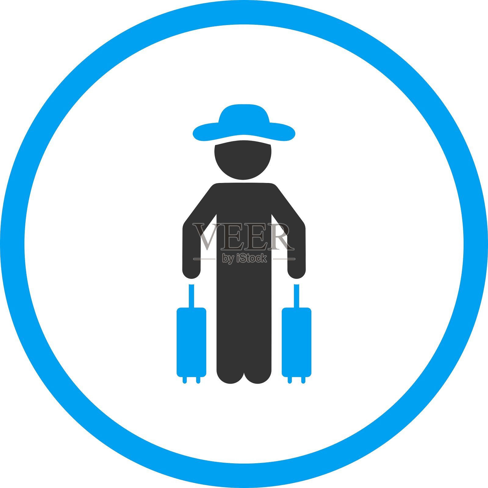 男性乘客圈图标图标素材