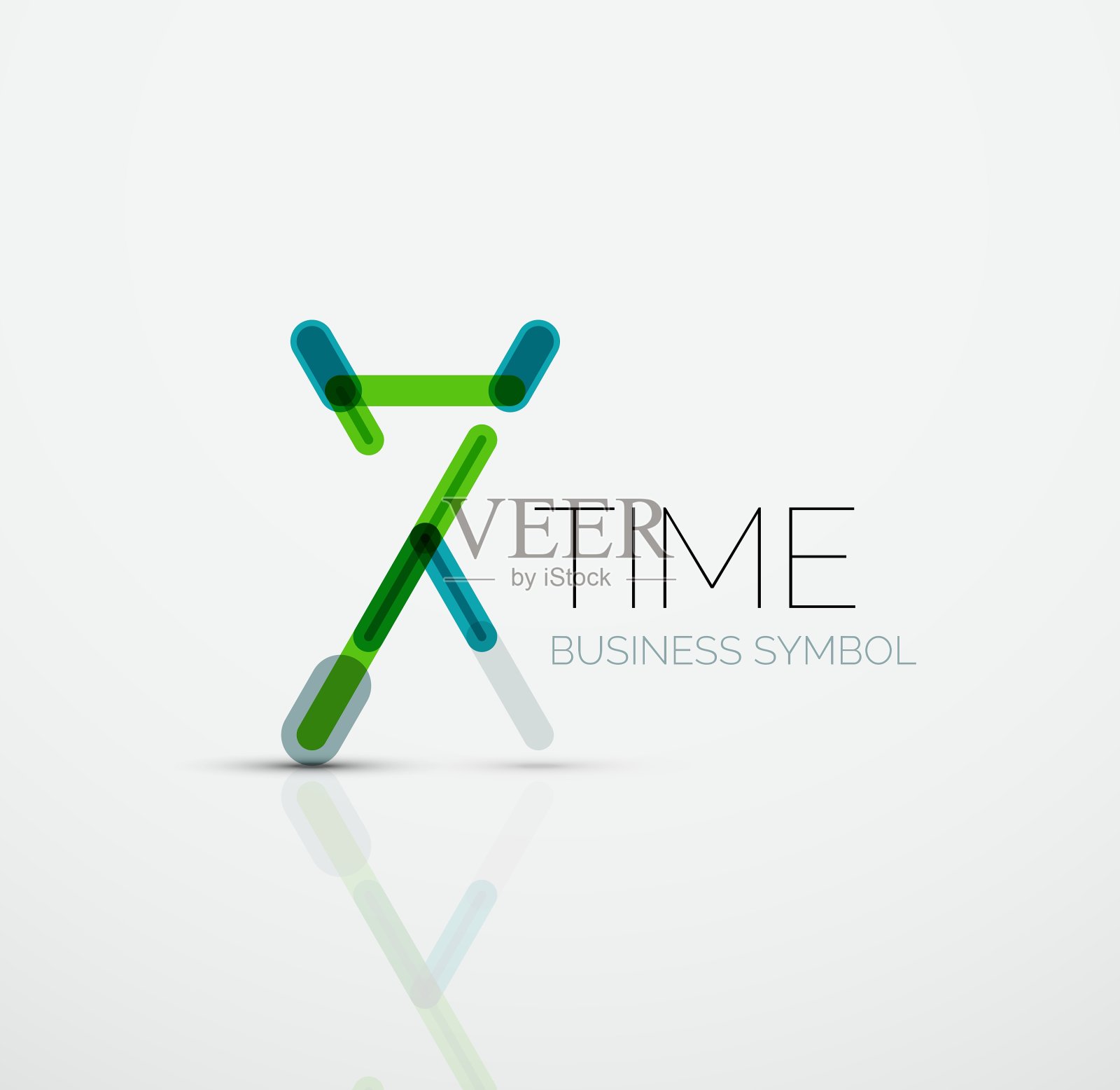 抽象的标志概念时间概念或时钟插画图片素材