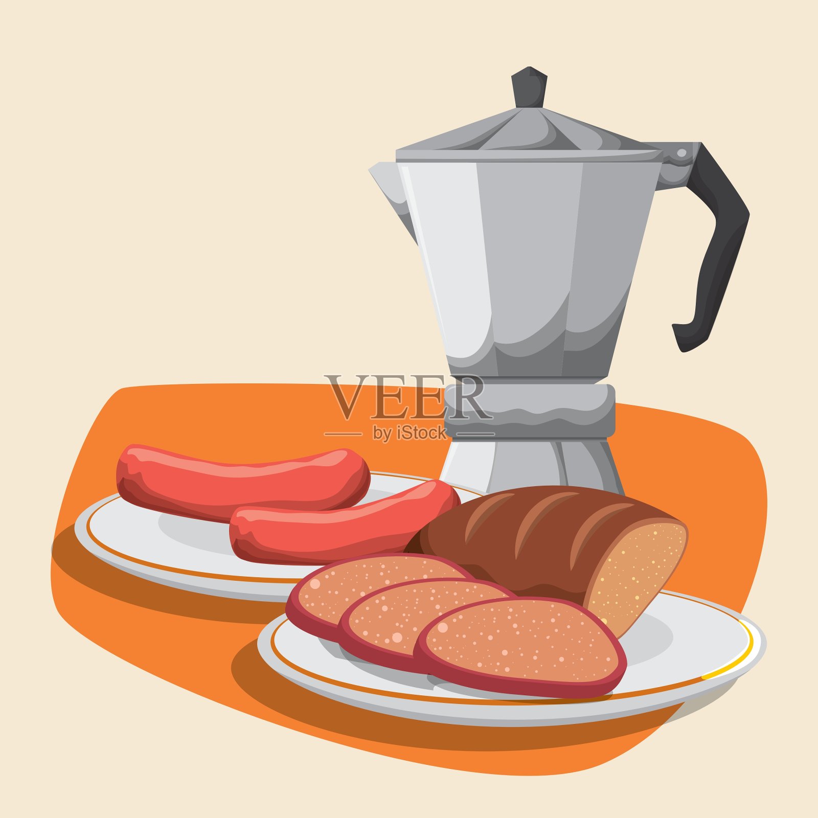 早餐设计插画图片素材