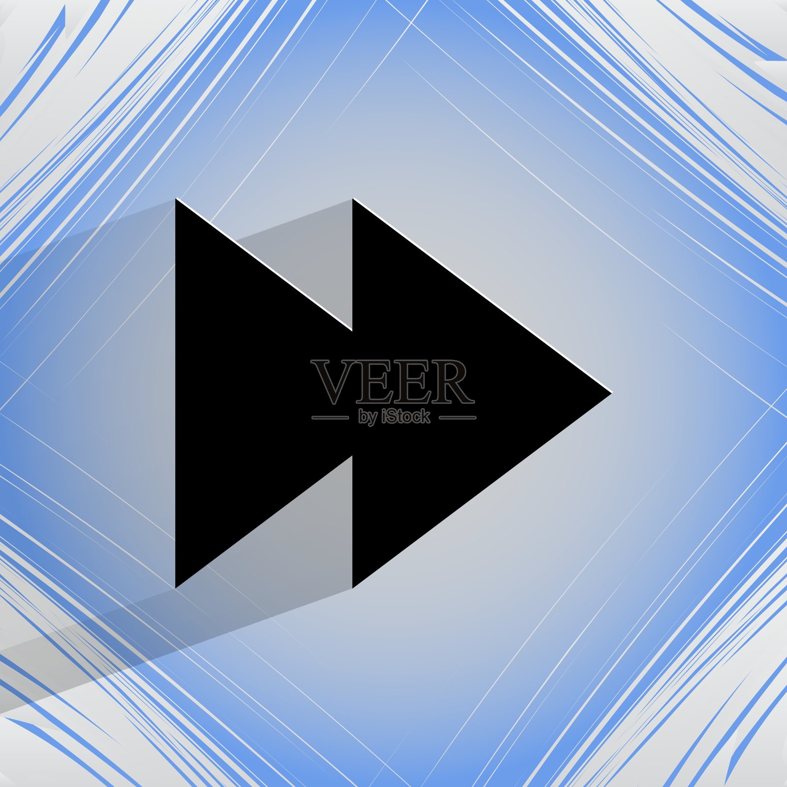 多媒体控制平面现代网页设计上的一个插画图片素材