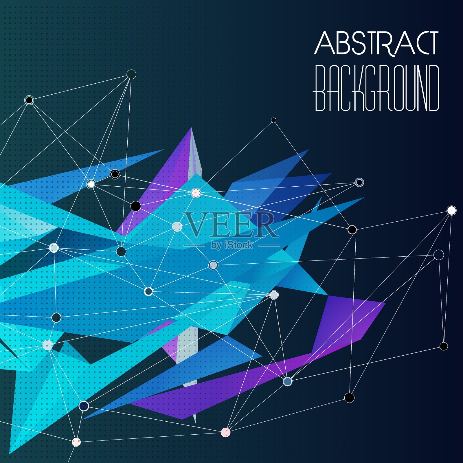 抽象的几何背景与三角形插画图片素材