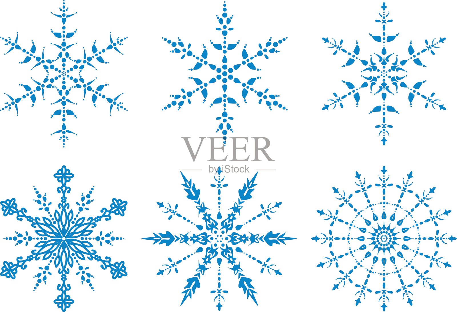 雪花插画图片素材