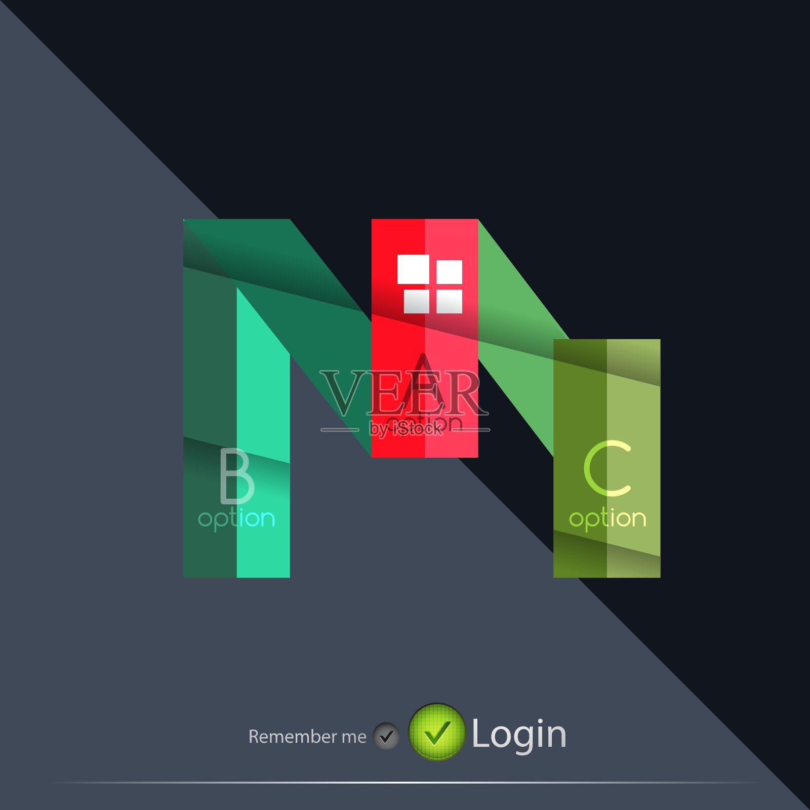 色彩明亮光滑的线条-横幅模板插画图片素材