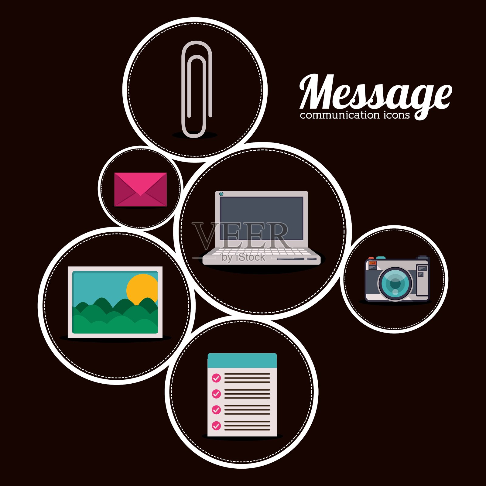 通信设计图标素材