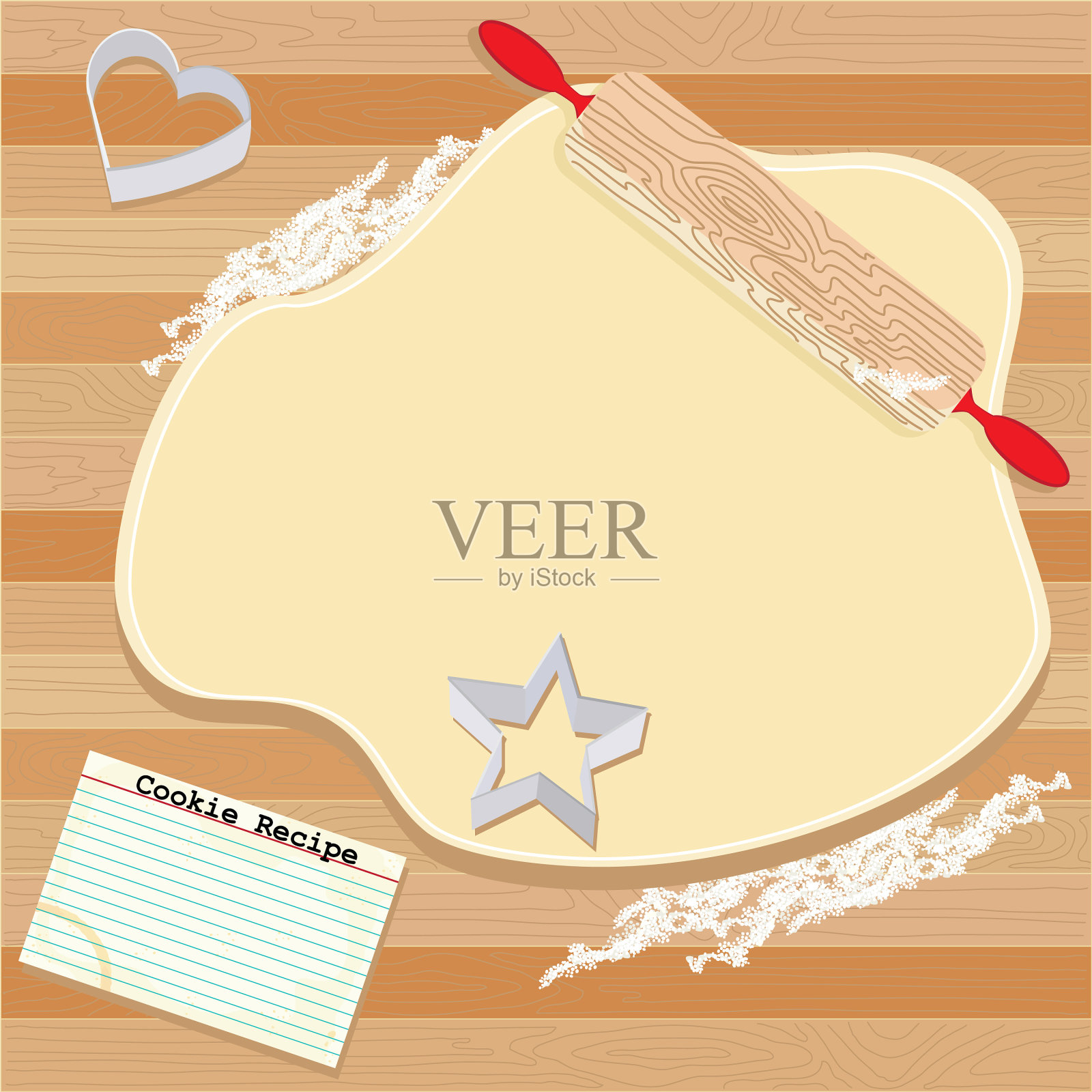 饼干聚会的邀请插画图片素材