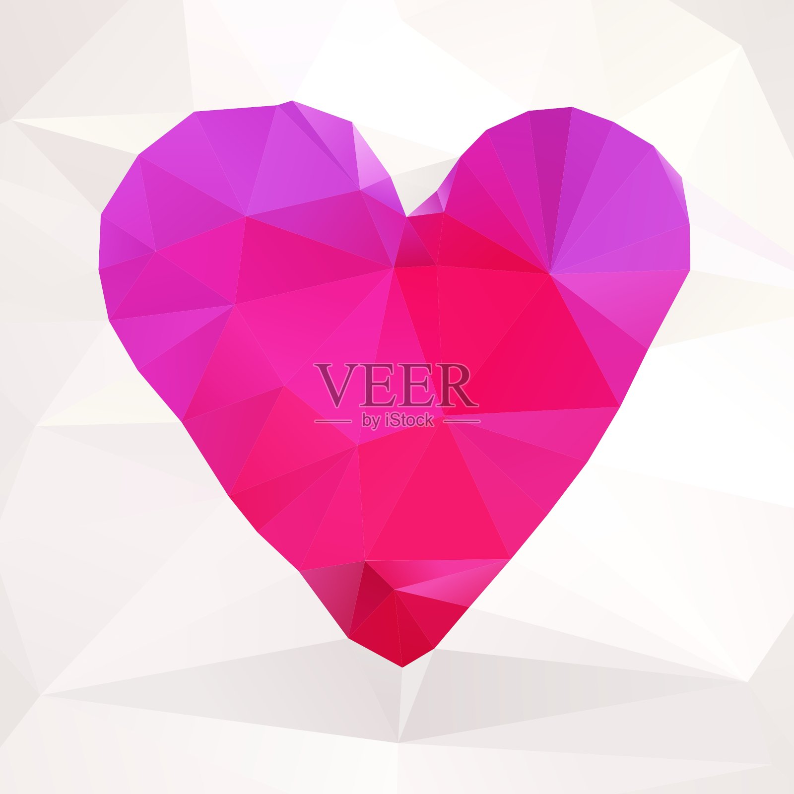 抽象的情人节的心插画图片素材