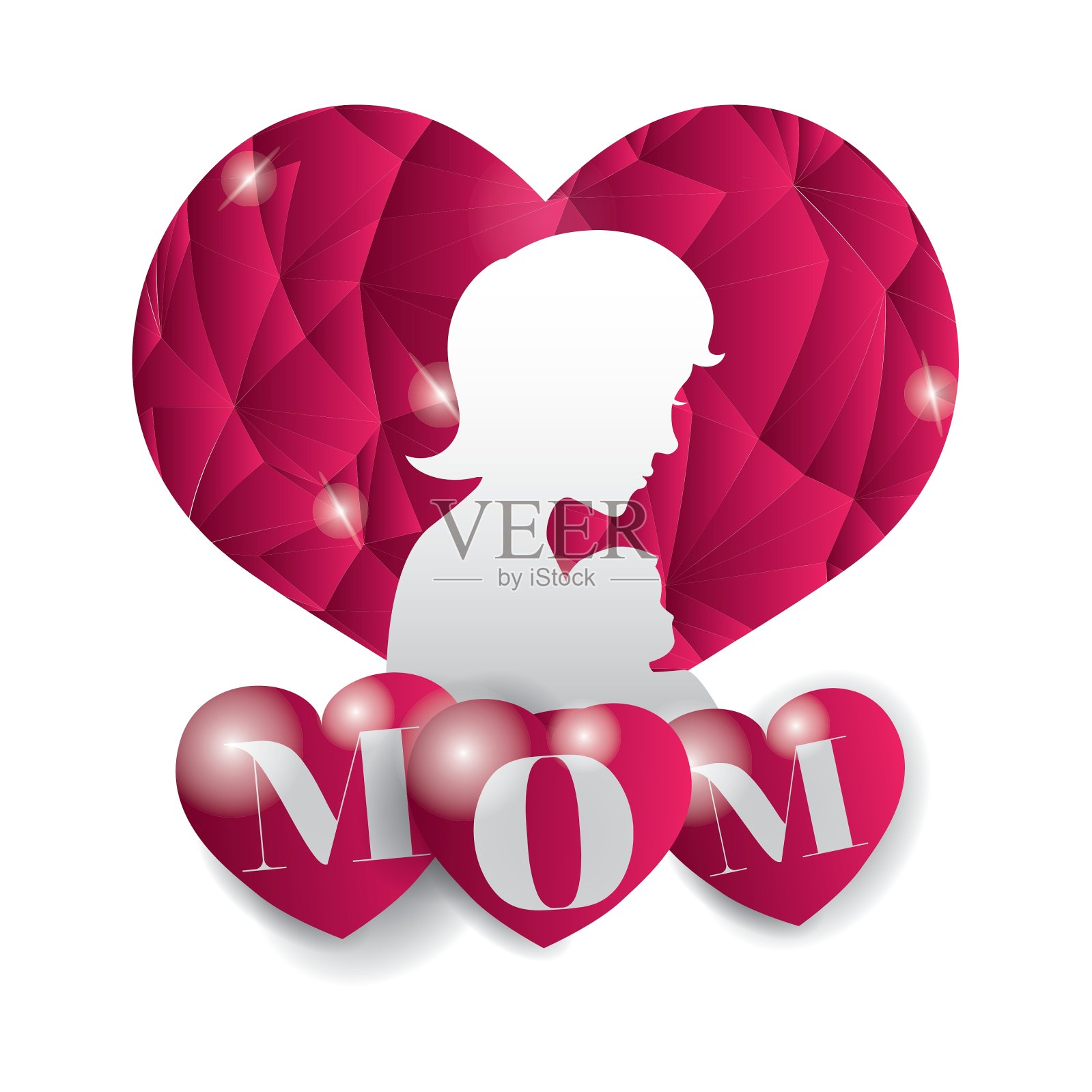 母亲节快乐设计插画图片素材