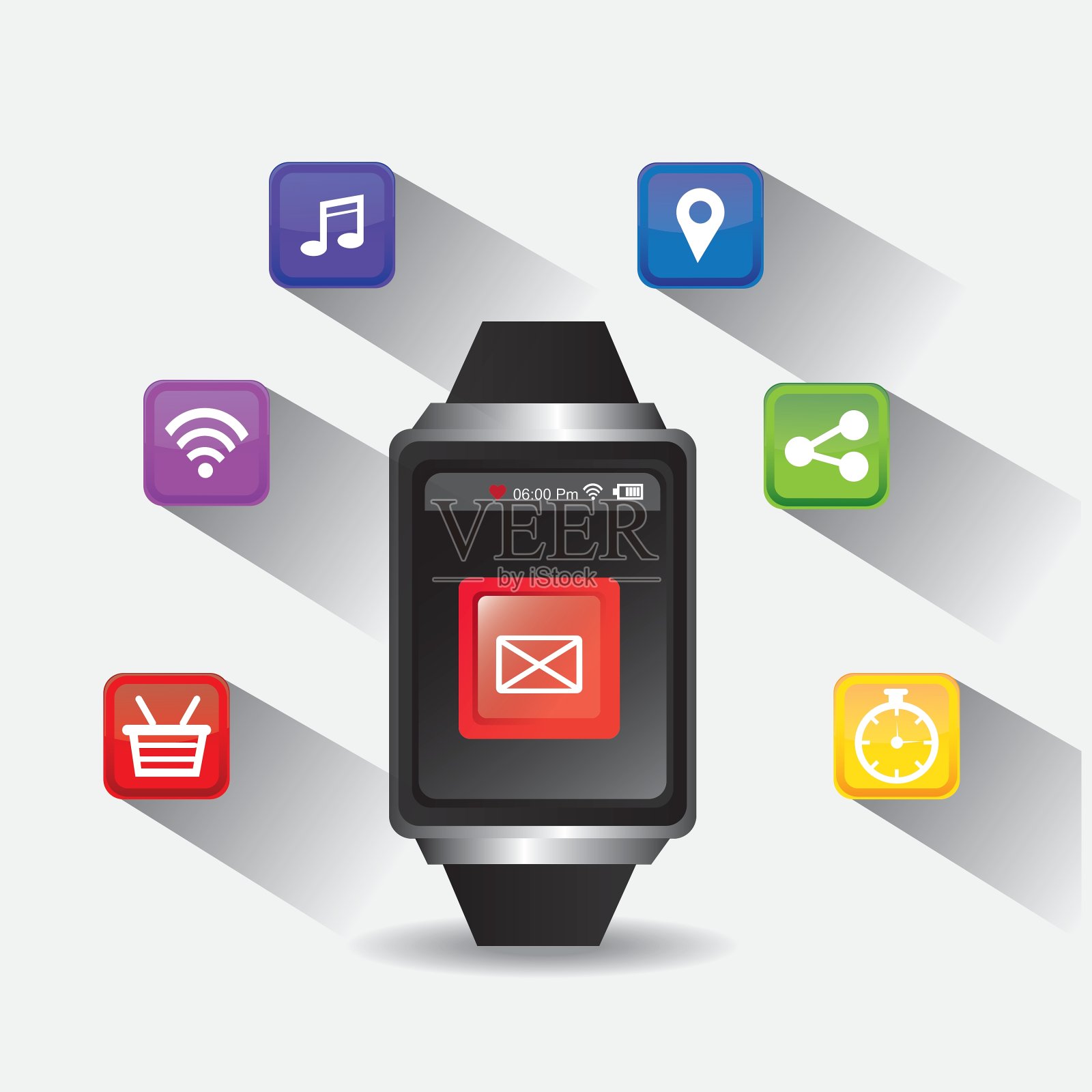 可穿戴技术设计插画图片素材