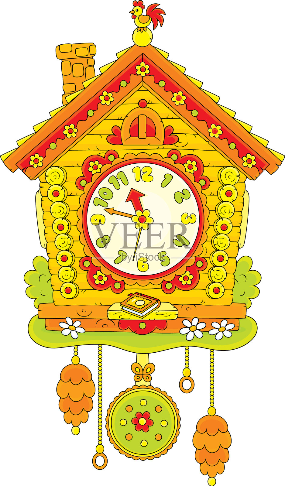 布谷鸟钟设计元素图片