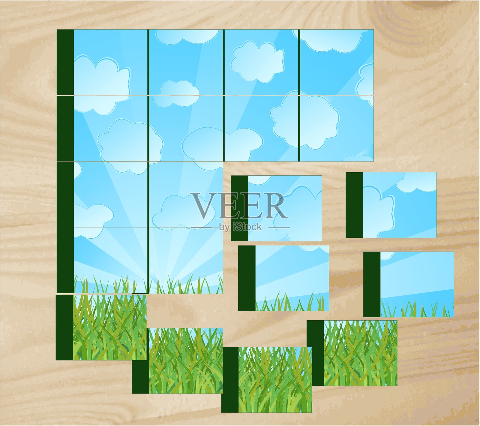 孩子们的多维数据集插画图片素材