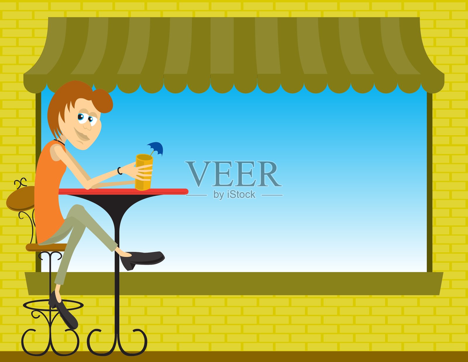 咖啡馆插画图片素材