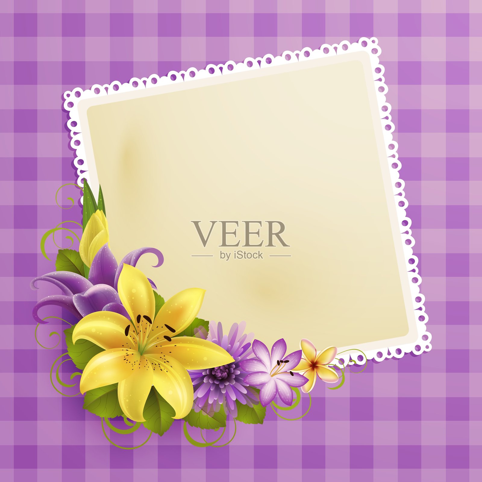 老式贺卡插画图片素材