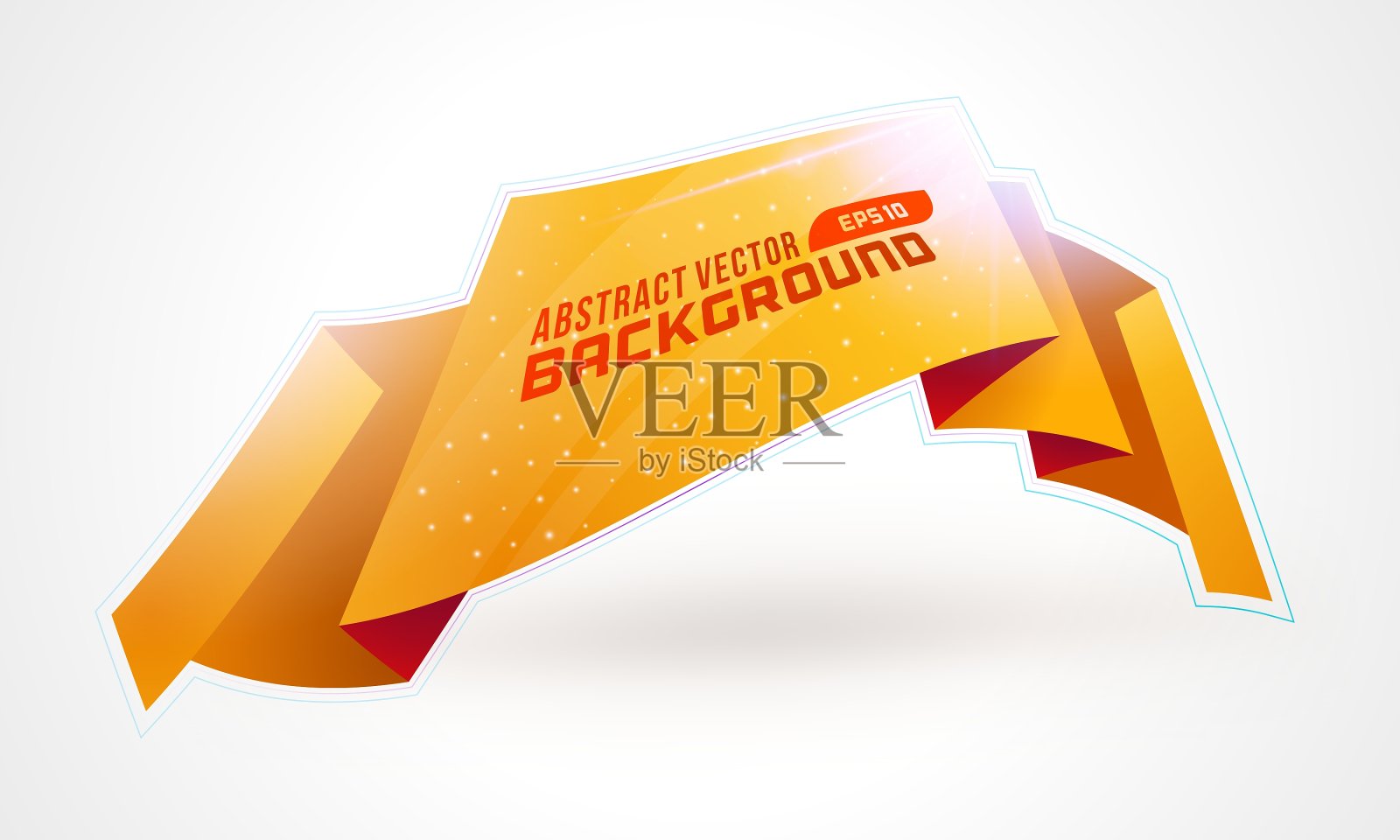 抽象几何三维形状彩色横幅插画图片素材