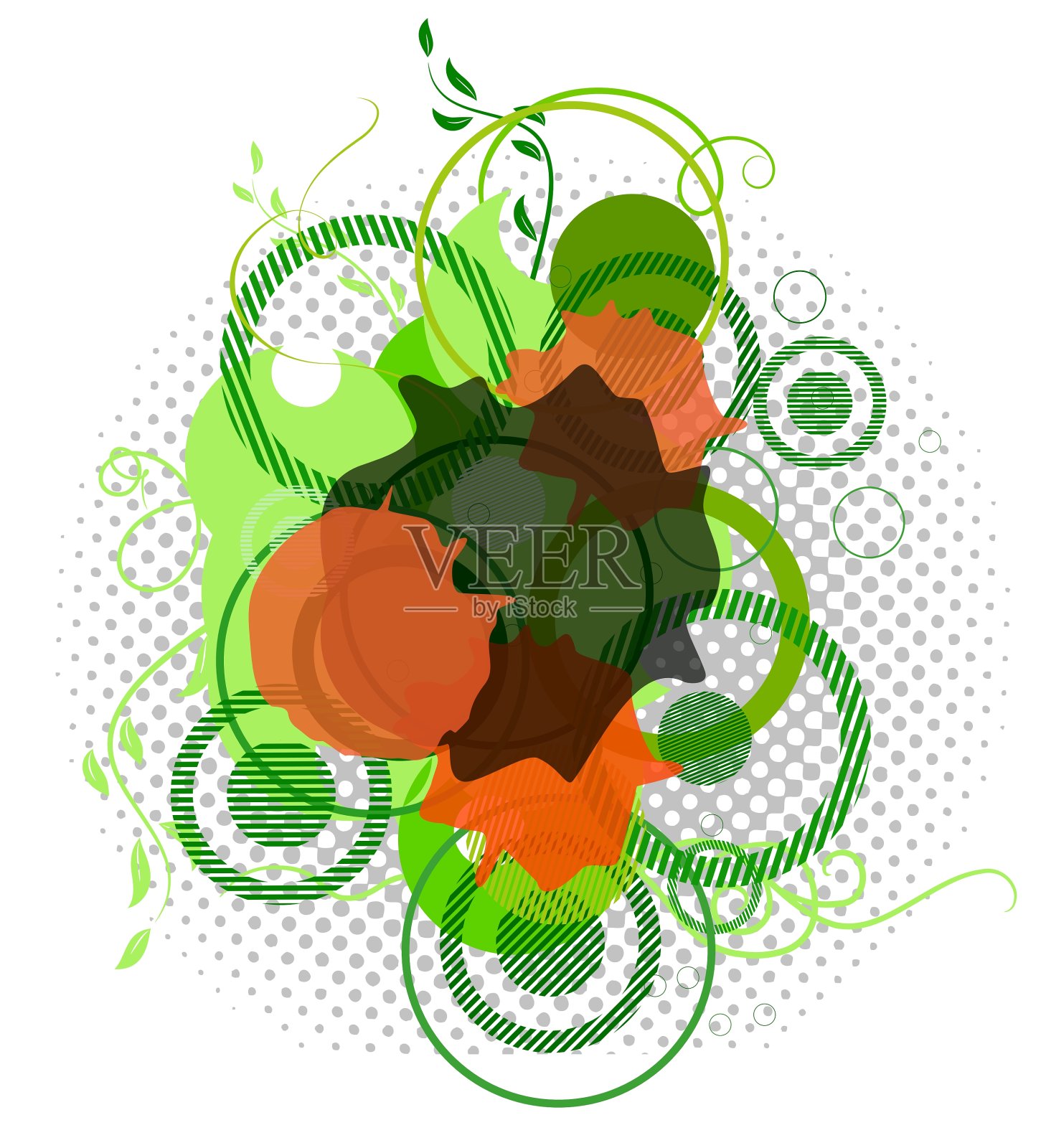 色彩鲜艳的旗帜插画图片素材