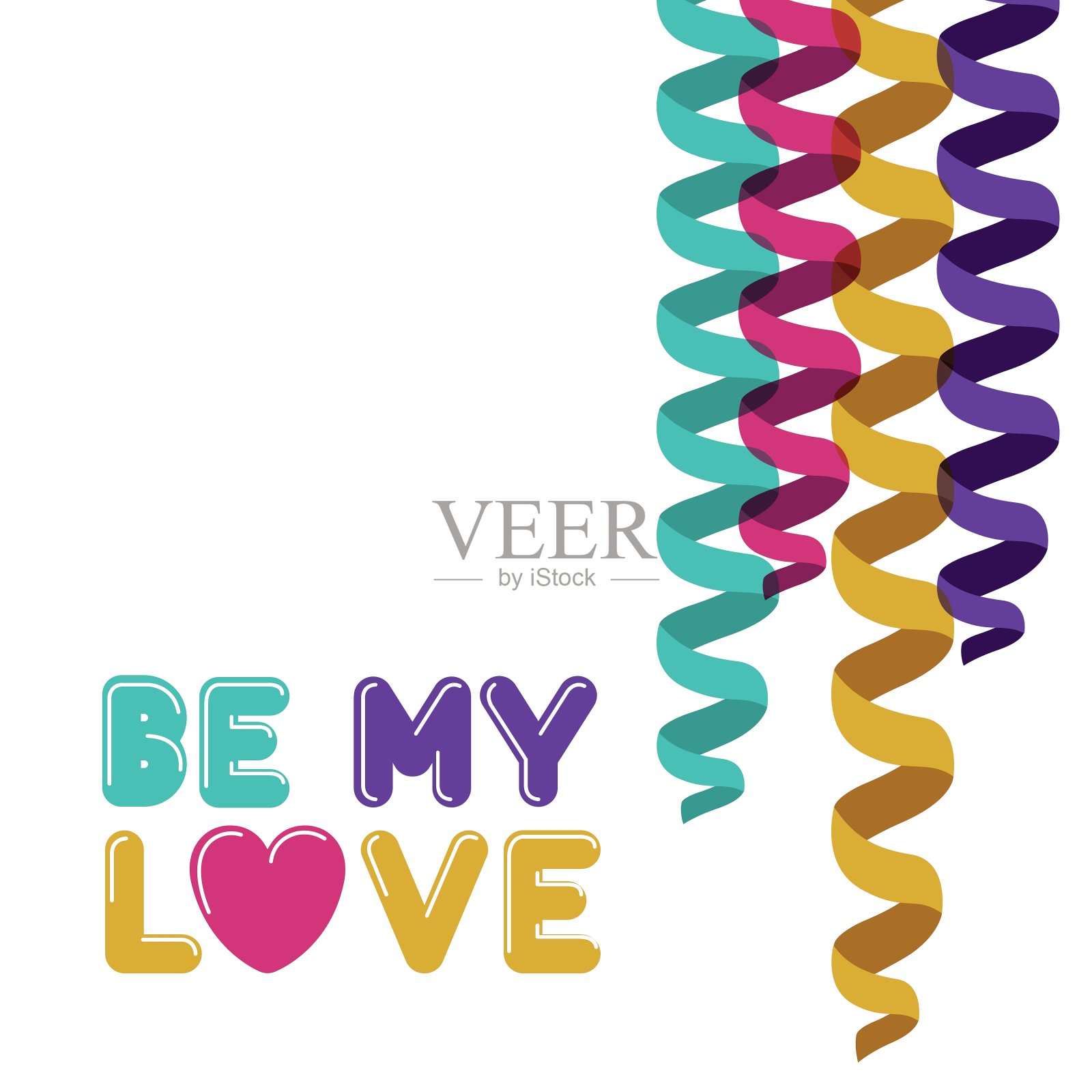 爱的卡片设计插画图片素材