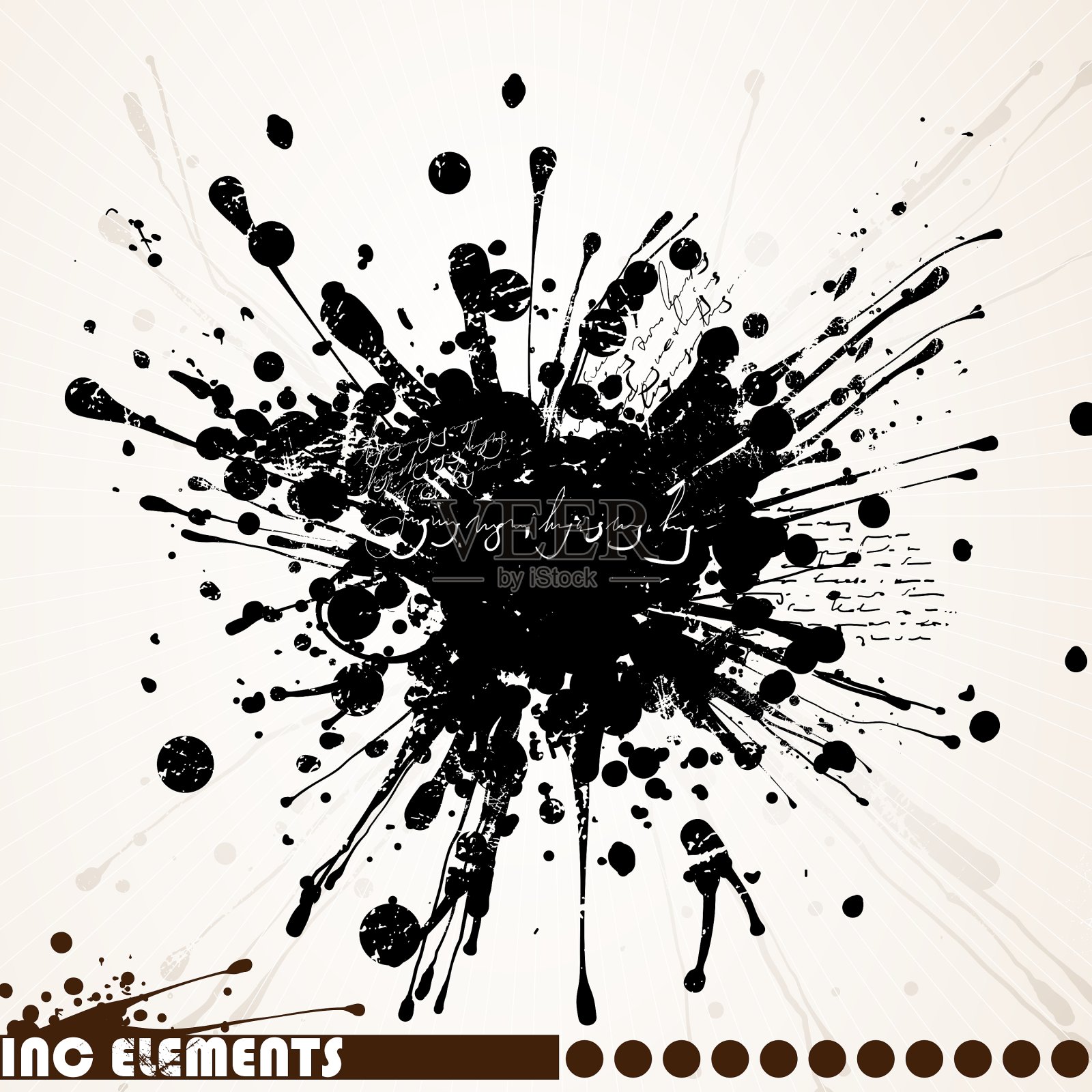 难看的东西飞溅的背景插画图片素材