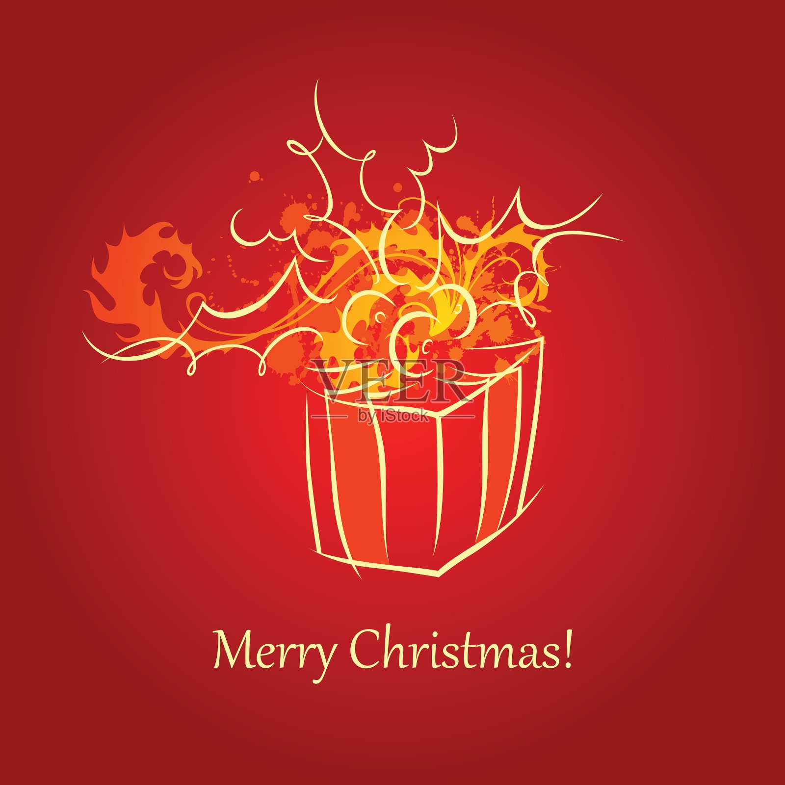 礼物盒卡插画图片素材