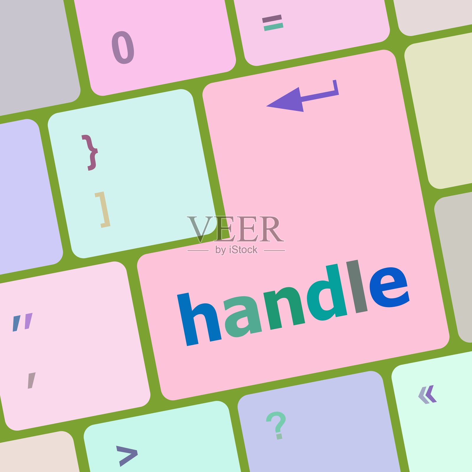 一种输入字的计算机键盘插画图片素材