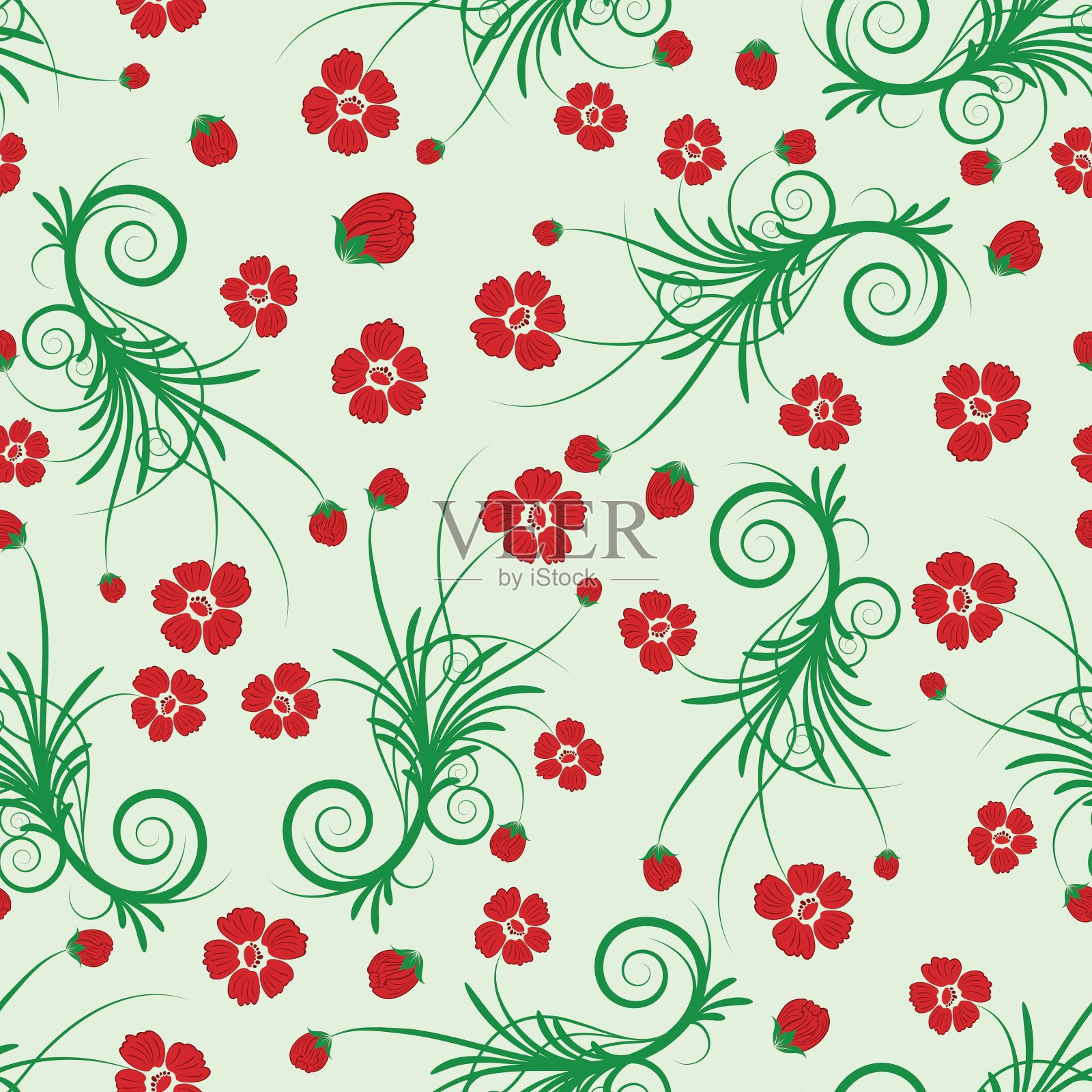 花的背景插画图片素材